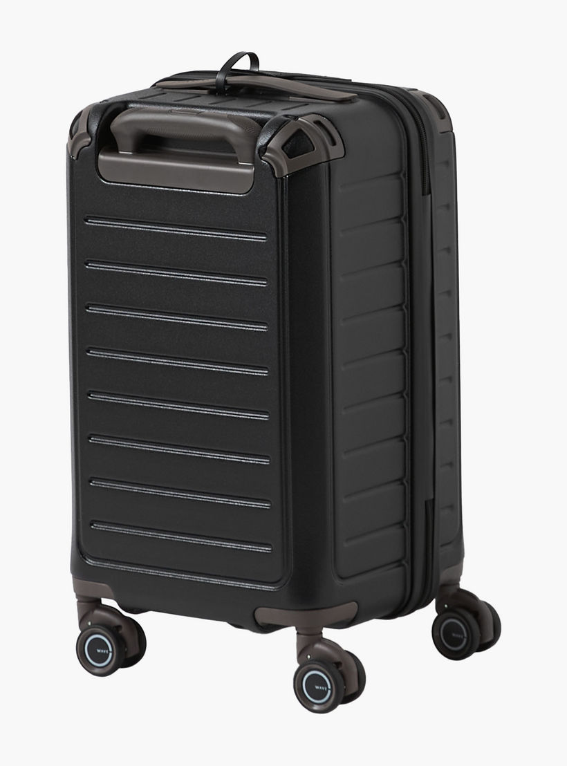 WAVE Textured Hardcase Luggage Trolley with Retractable Handle-travel-luggagesandbags-luggage-image-4