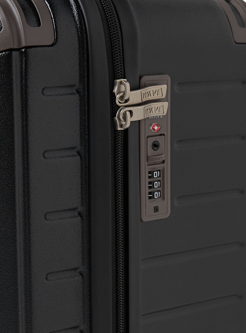 WAVE Textured Hardcase Luggage Trolley with Retractable Handle-travel-luggagesandbags-luggage-image-5