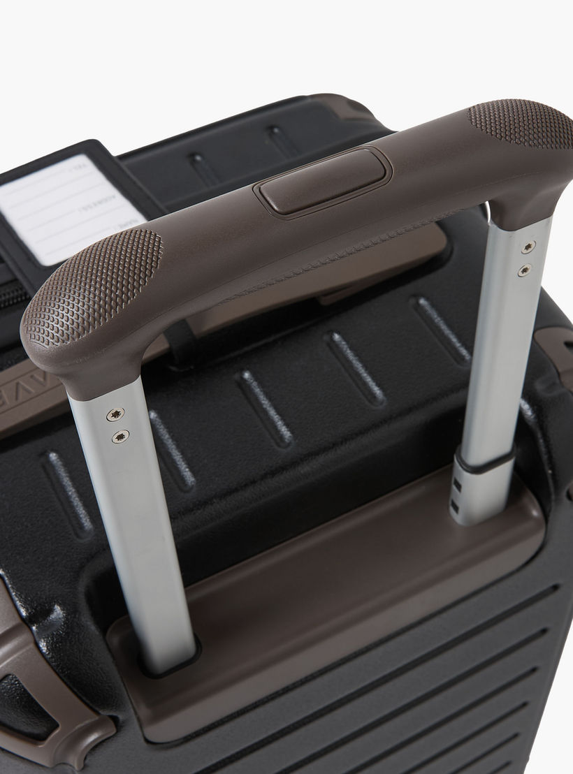 WAVE Textured Hardcase Luggage Trolley with Retractable Handle-travel-luggagesandbags-luggage-image-8