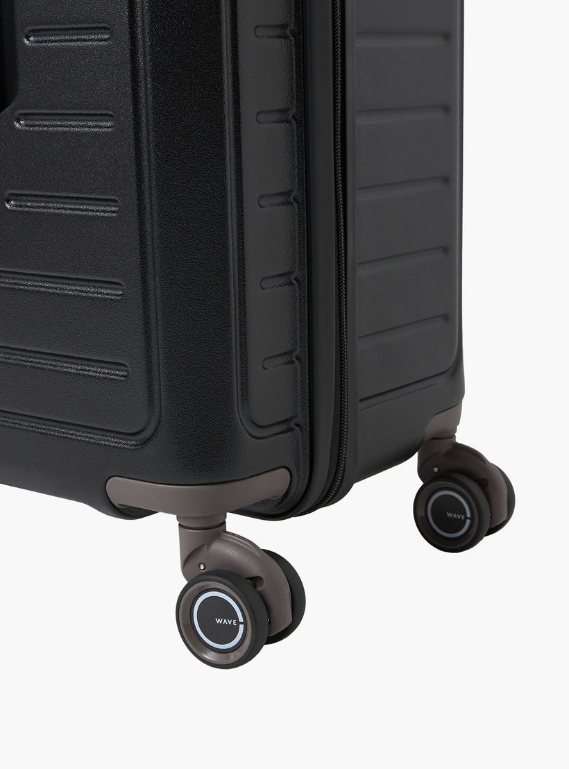 WAVE Textured Hardcase Luggage Trolley with Retractable Handle-travel-luggagesandbags-luggage-image-9