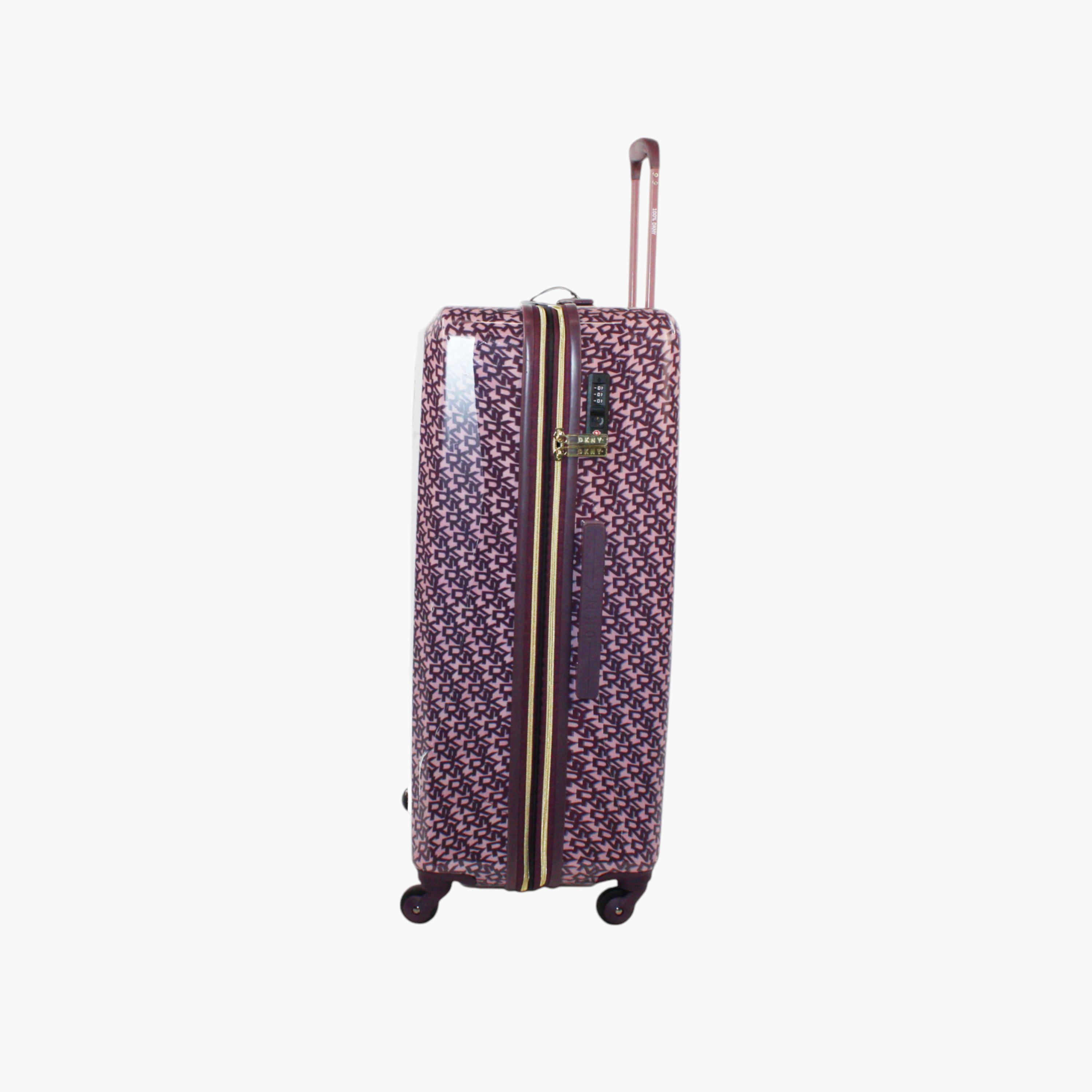 DKNY Monogram Print Hardcase Trolley Bag with Retractable Handle-travel-luggagesandbags-luggage-image-2