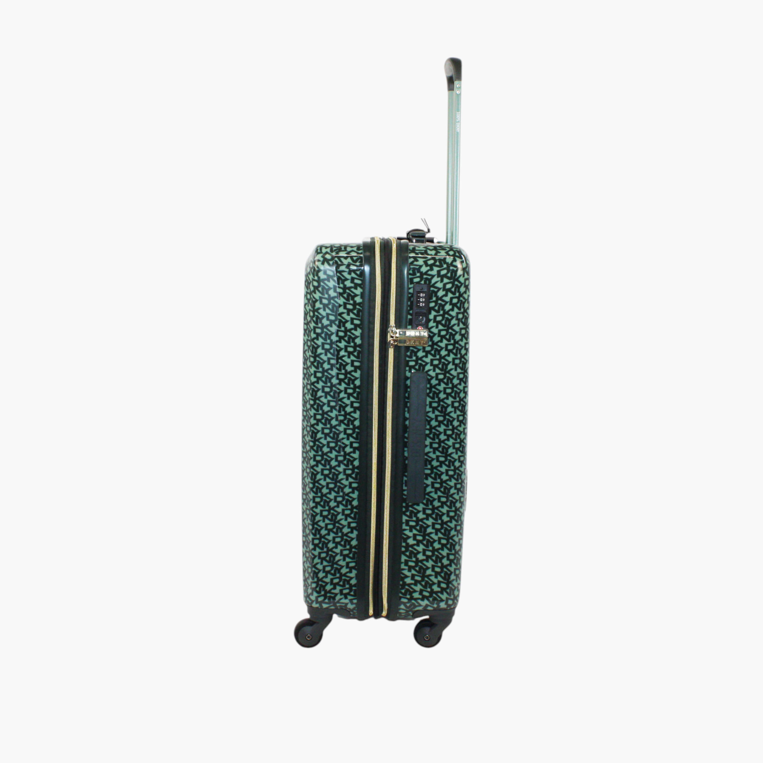 DKNY Monogram Print Hardcase Trolley Bag with Retractable Handle-travel-luggagesandbags-luggage-image-2