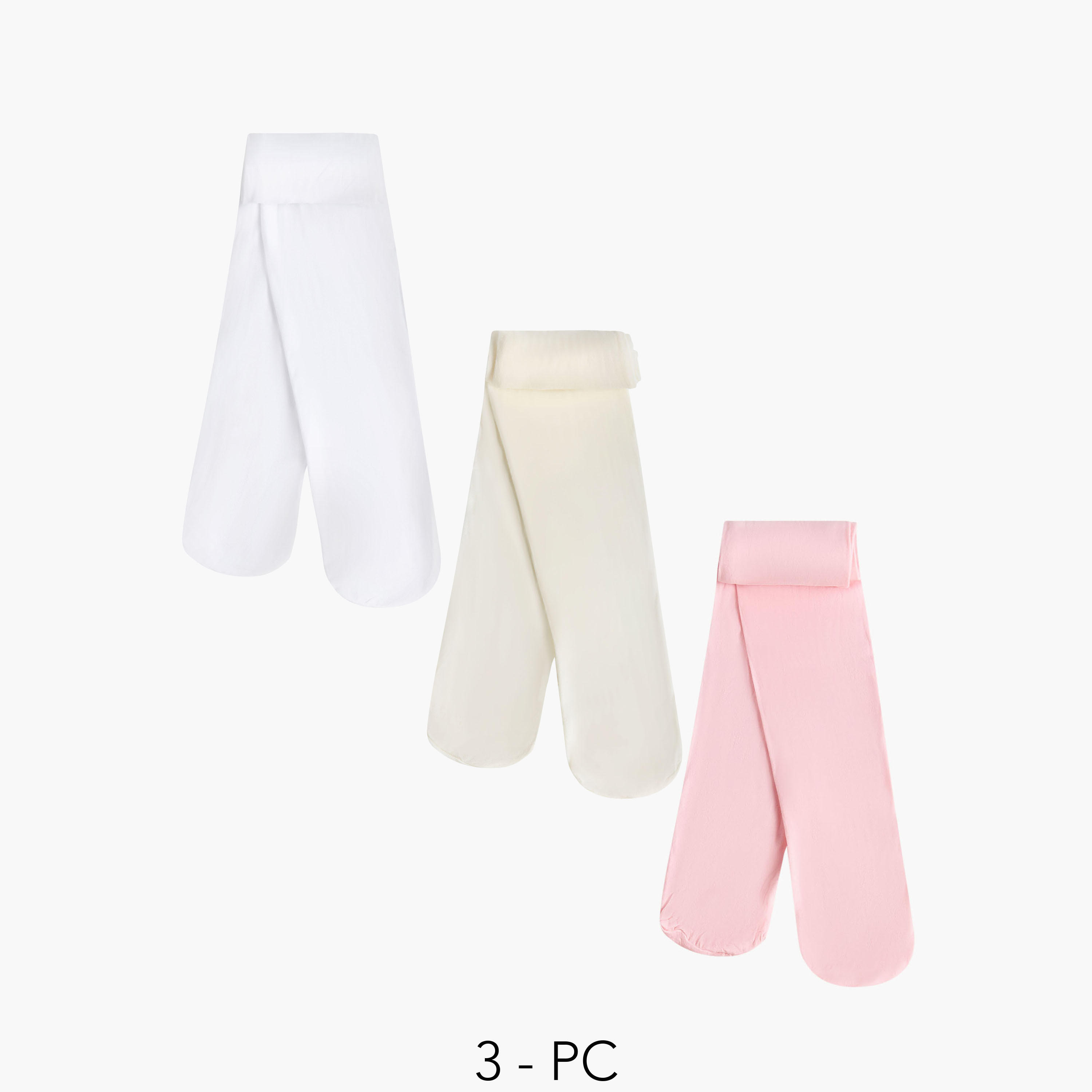 Pack of 3 Celeste Girls Tights with Elasticated Waistband-girls-accessories-socks-image-1