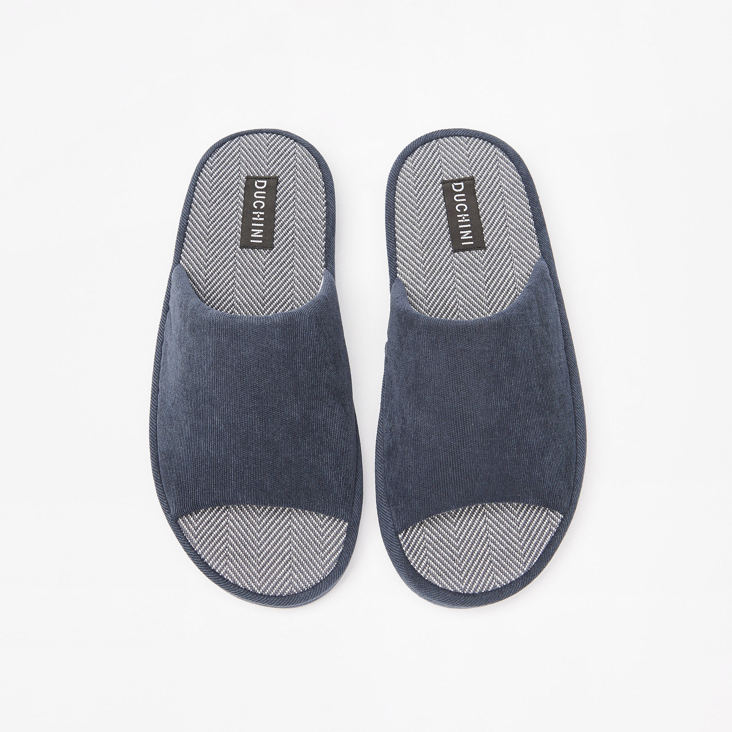 Duchini Men's Textured Bedroom Slippers-men-shoes-flipflopsandslides-image-1