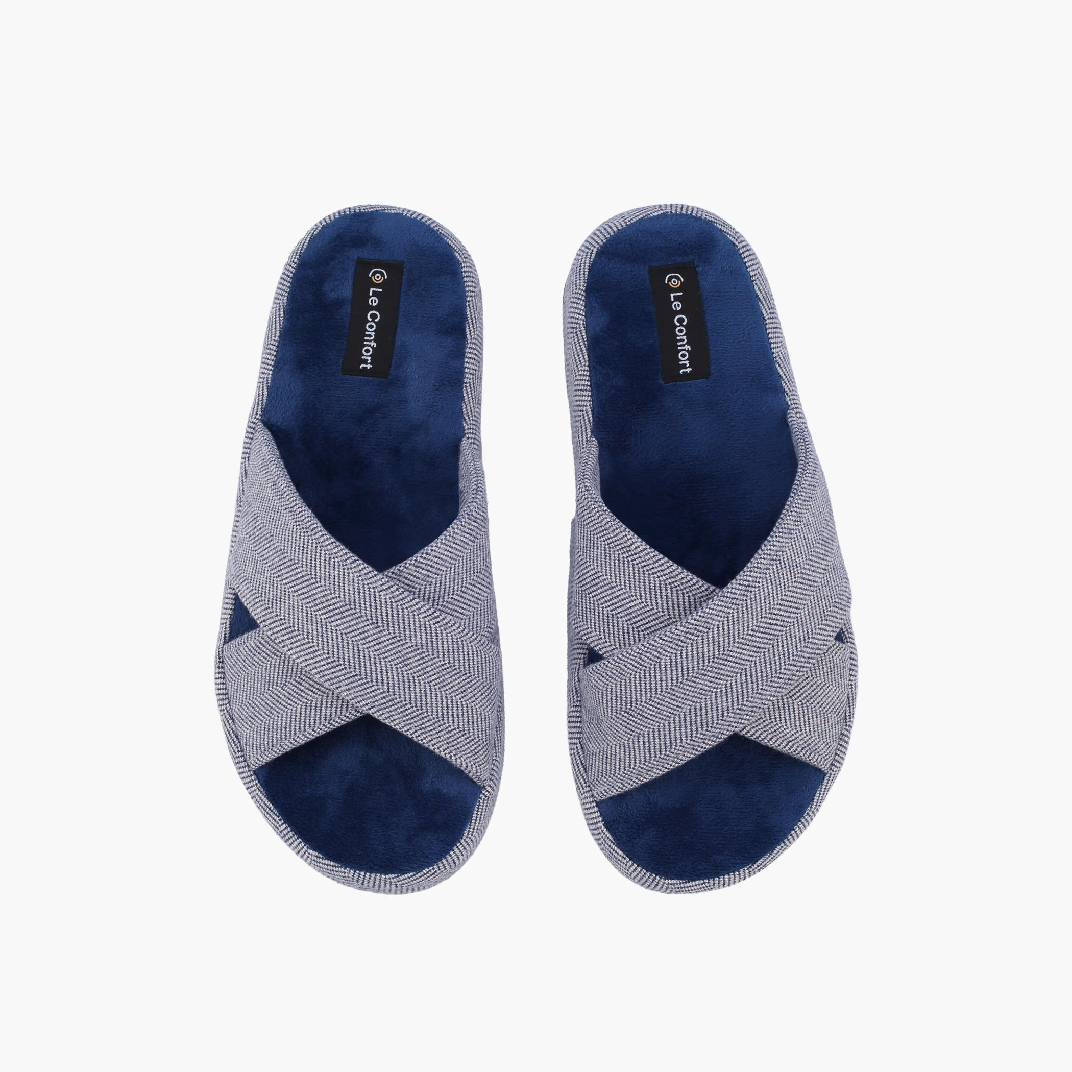 Le Confort Men Cross Strap Bedroom Slippers-men-shoes-flipflopsandslides-image-1