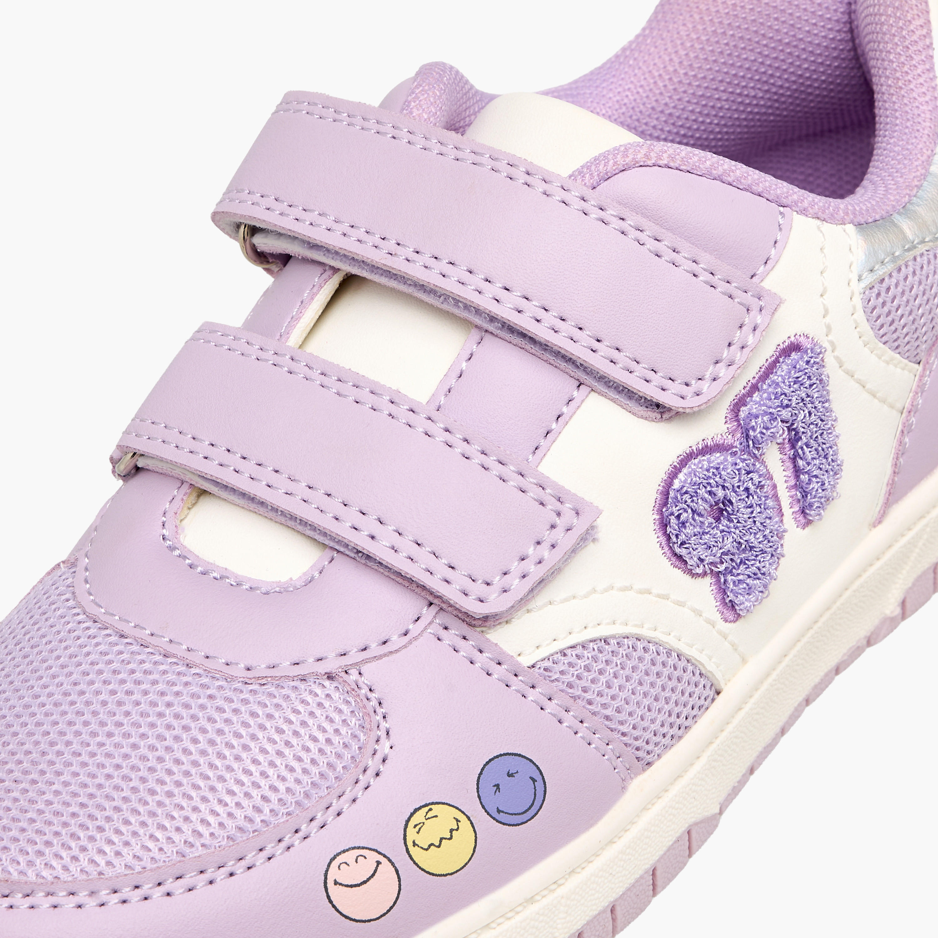 Smiley Girls Hook & Loop Sneakers-girls-shoes-sneakers-image-4