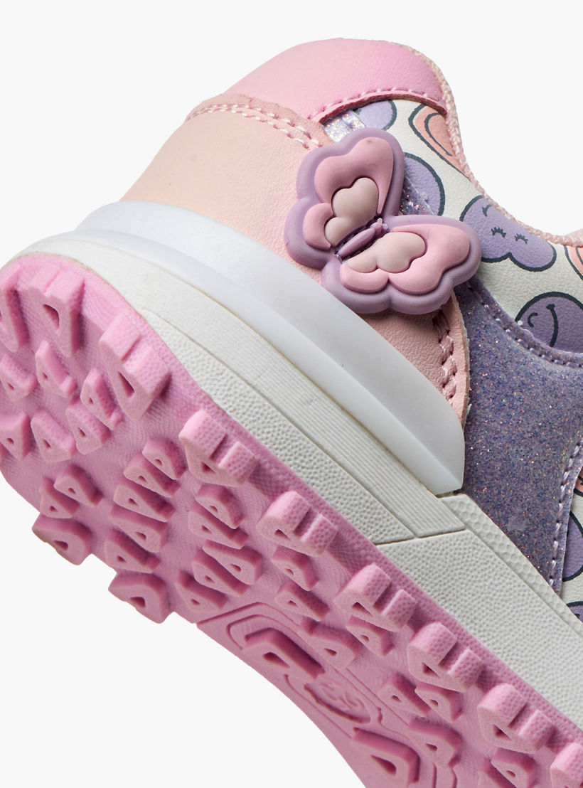 Smiley Girls Hook and Loop Ankle Sneakers-girls-shoes-sneakers-image-5