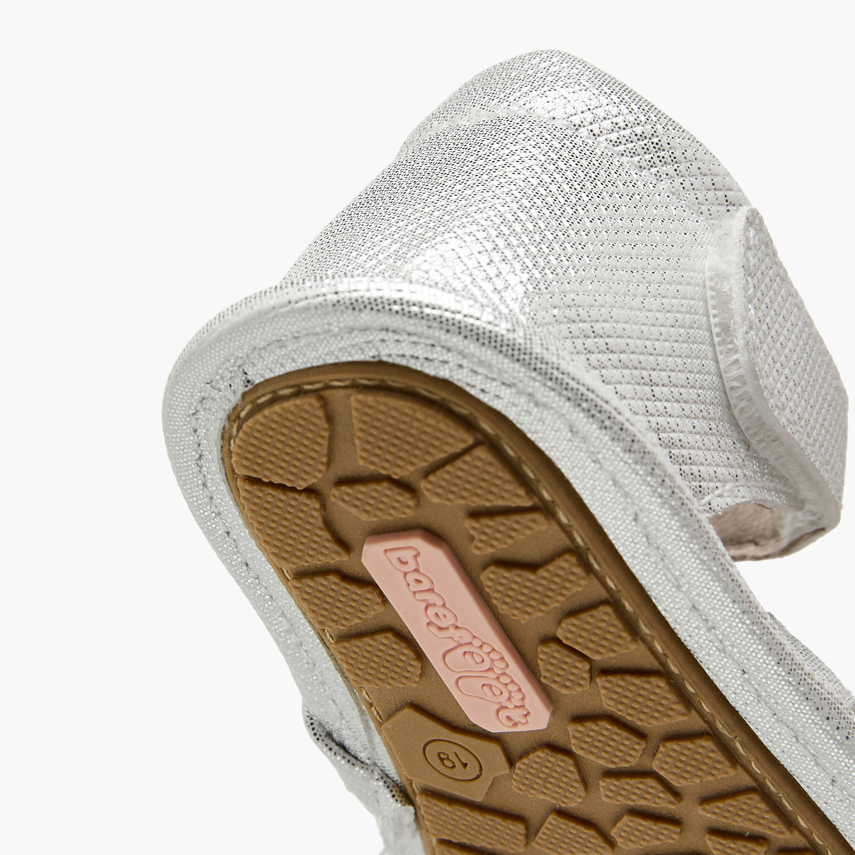 Barefeet Sandels with Hook & Loop Closure, Metallic Design-baby-girls-shoes-sandals-image-5