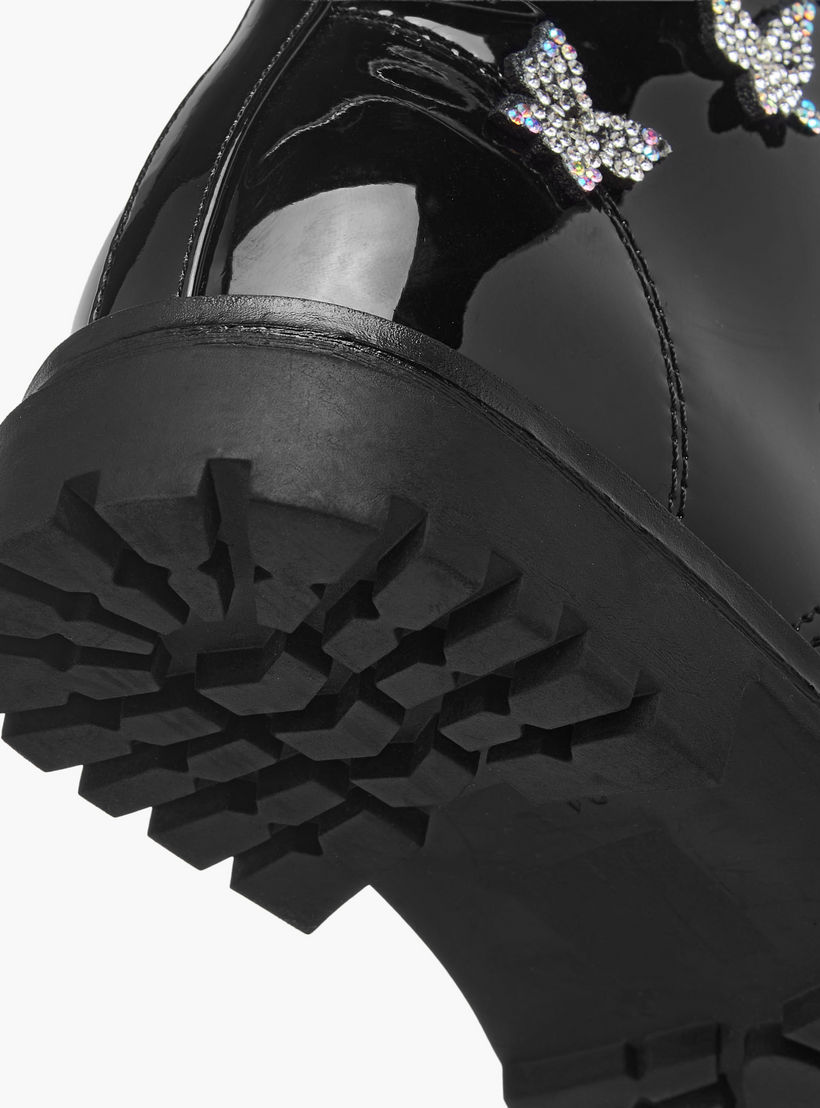 Celeste Girls Butterfly Accent High Cut Boots-girls-shoes-boots-image-5