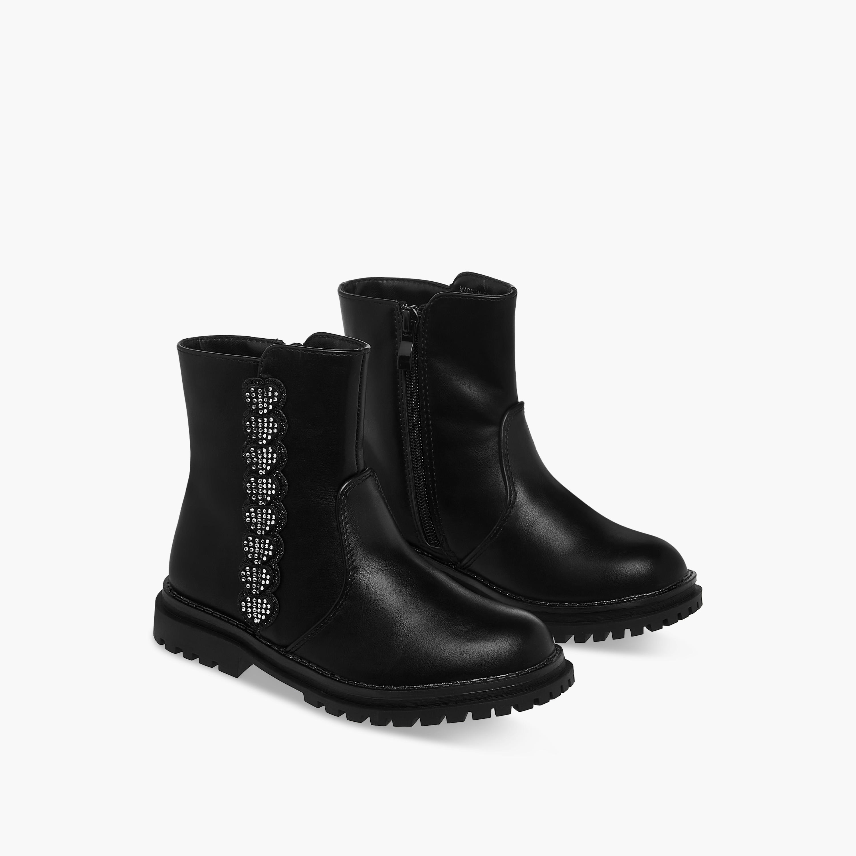 بوت مزين بقصّة عالية للبنات من سيليست-girls-shoes-boots-image-1