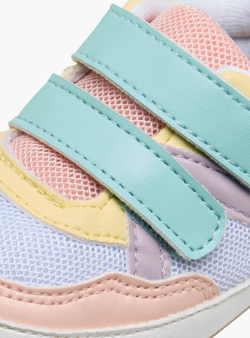 Barefeet Booties with Hook & Loop Closure, Colourblock-baby-girls-shoes-booties-image-4