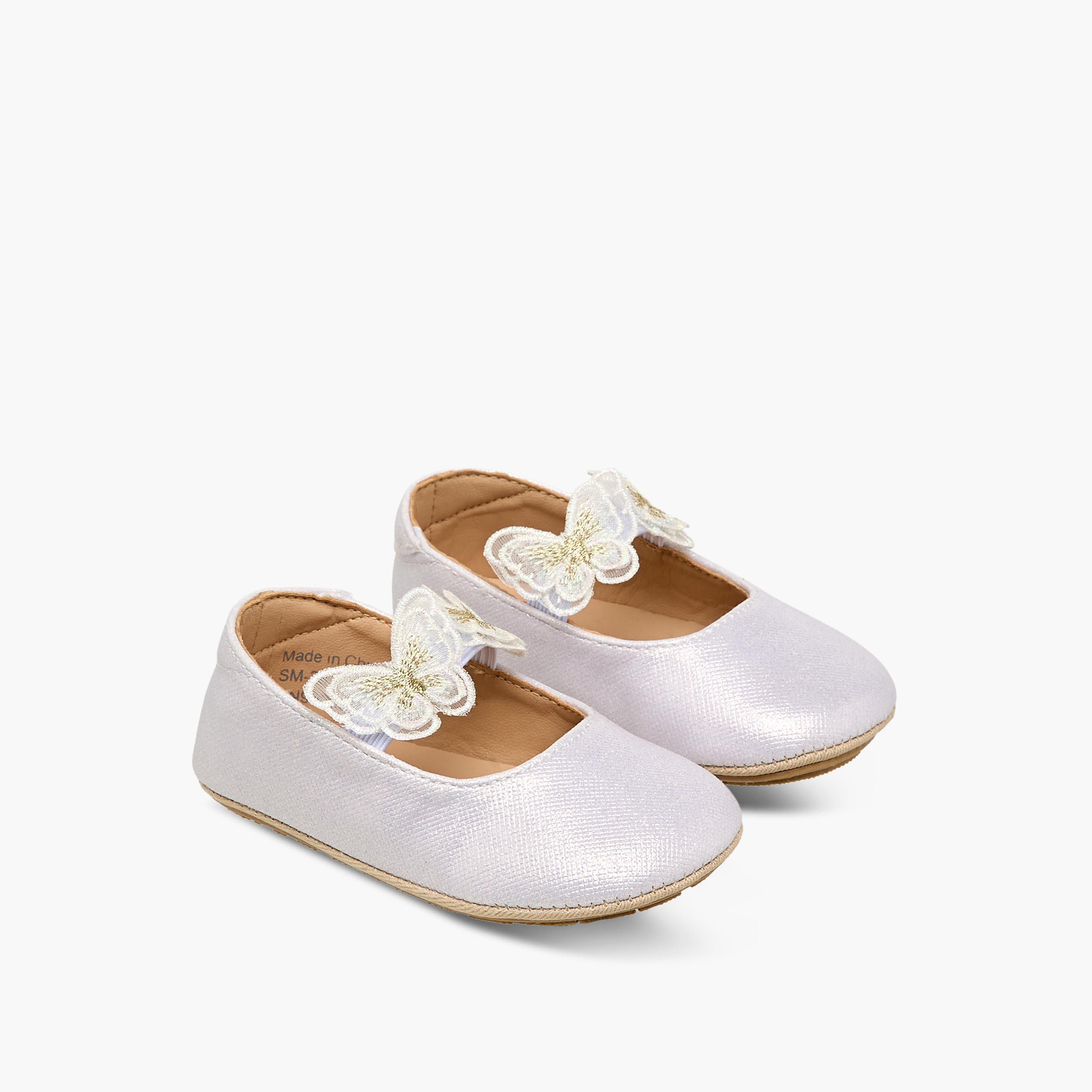 حذاء أطفال بحزام مطاطي من بيرفيت-baby-girls-shoes-booties-image-1