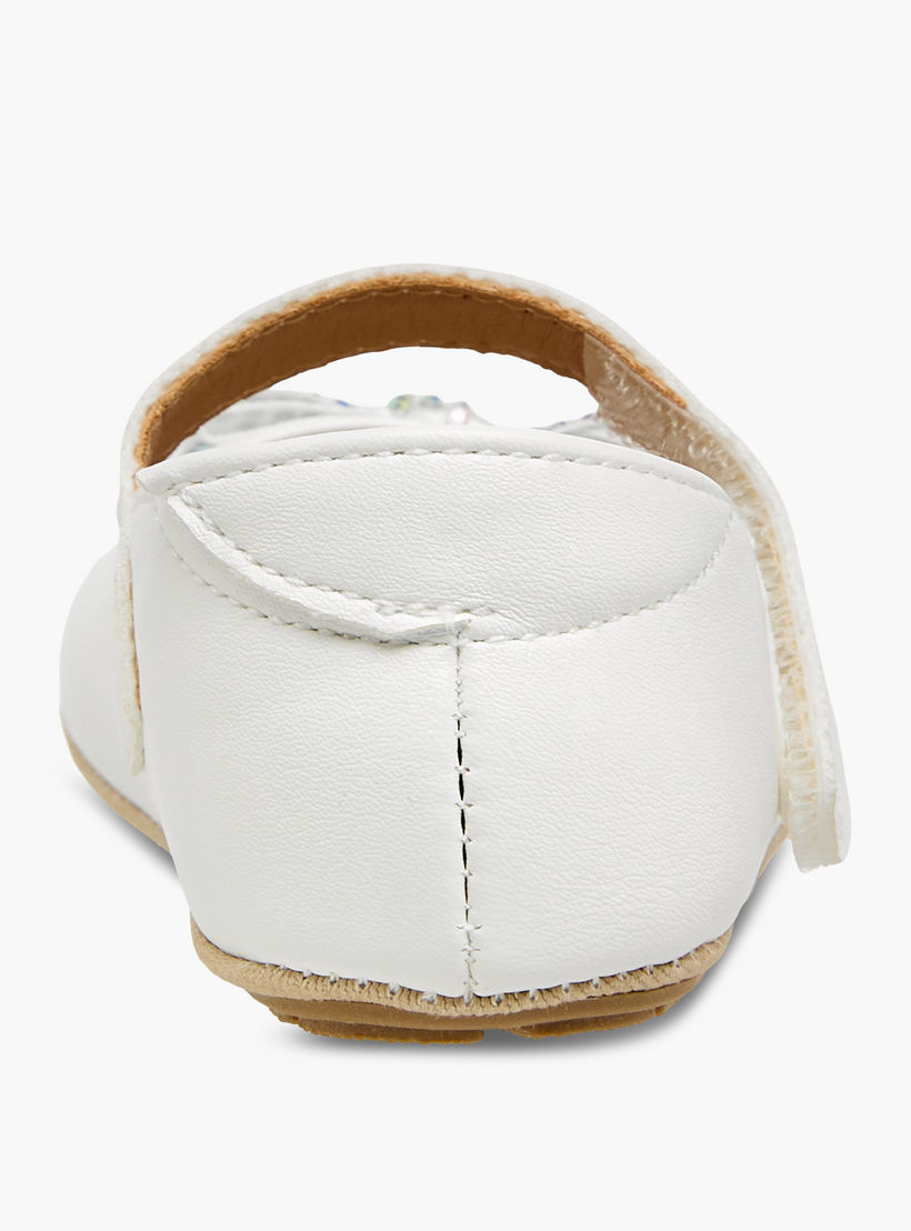Barefeet Booties with Hook & Loop Closure, Embellished Bow-baby-girls-shoes-booties-image-5