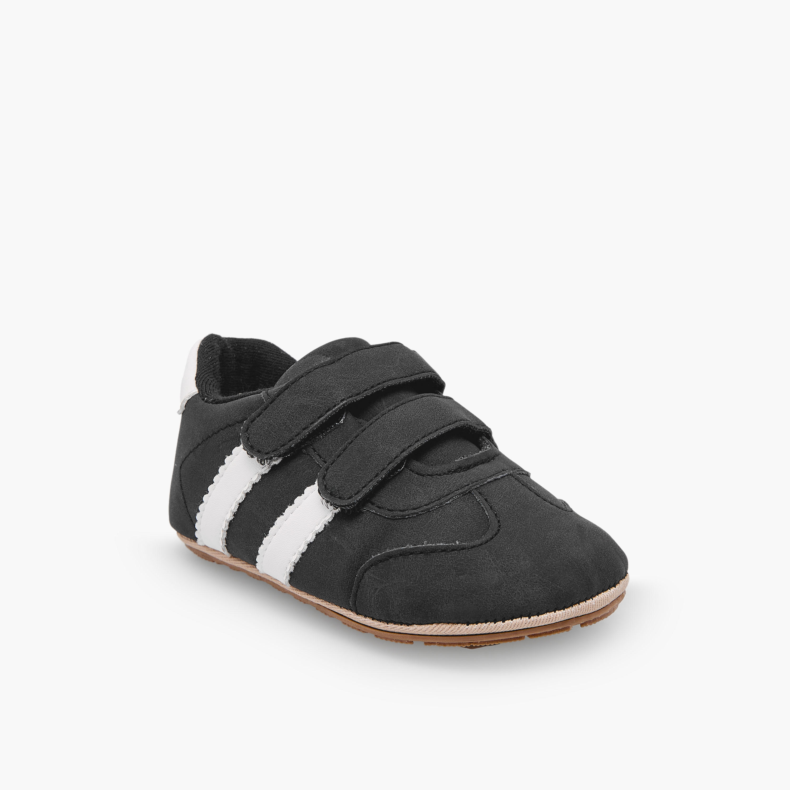Barefeet Booties with Hook & Loop- Panelled-baby-boys-shoes-booties-image-2