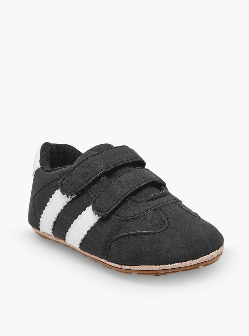 Barefeet Booties with Hook & Loop- Panelled-baby-boys-shoes-booties-image-2