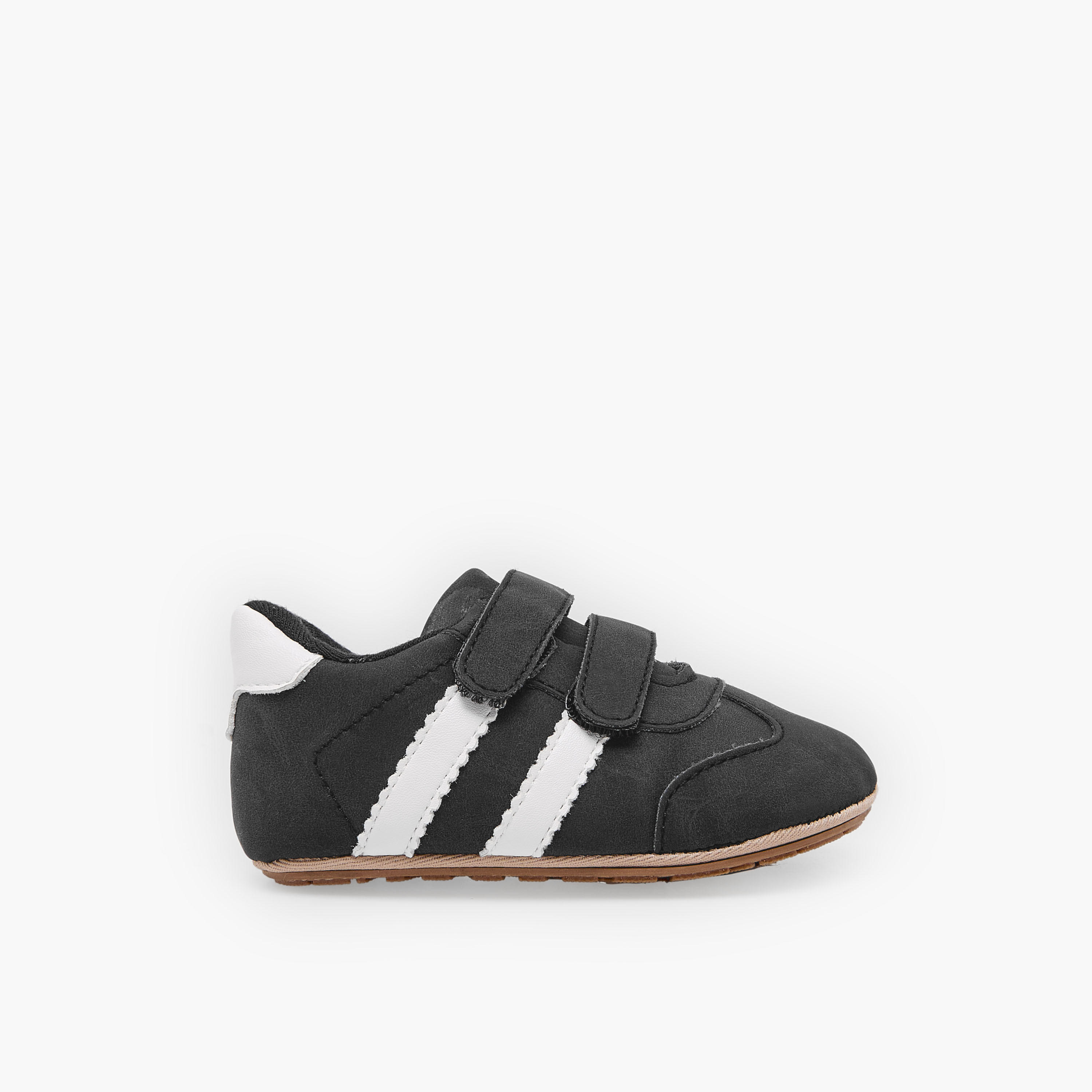 Barefeet Booties with Hook & Loop- Panelled-baby-boys-shoes-booties-image-3