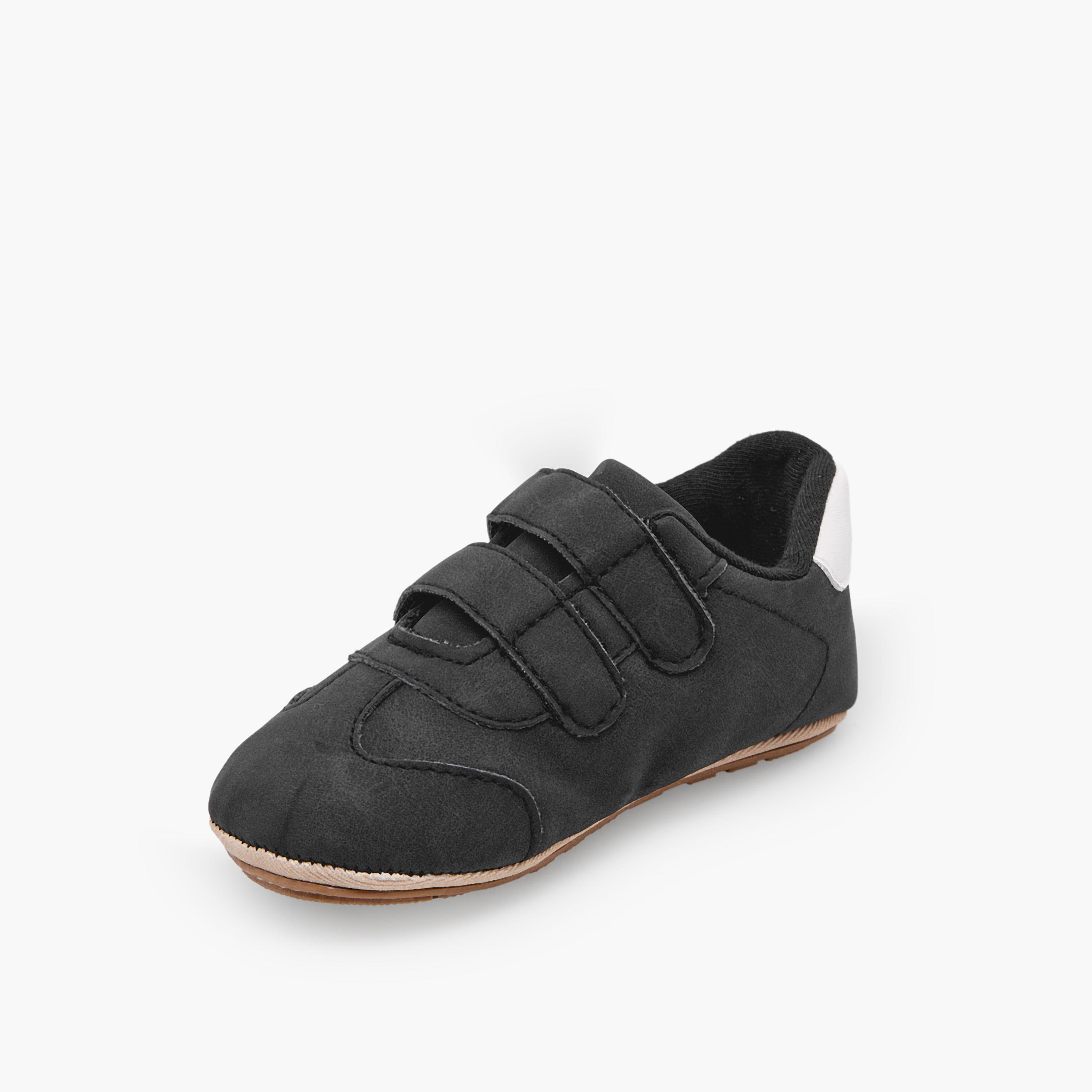 Barefeet Booties with Hook & Loop- Panelled-baby-boys-shoes-booties-image-4
