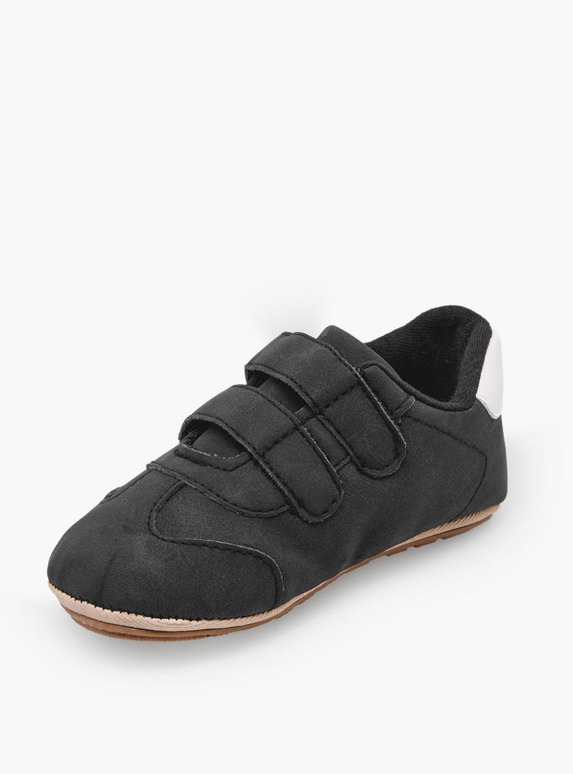 Barefeet Booties with Hook & Loop- Panelled-baby-boys-shoes-booties-image-4