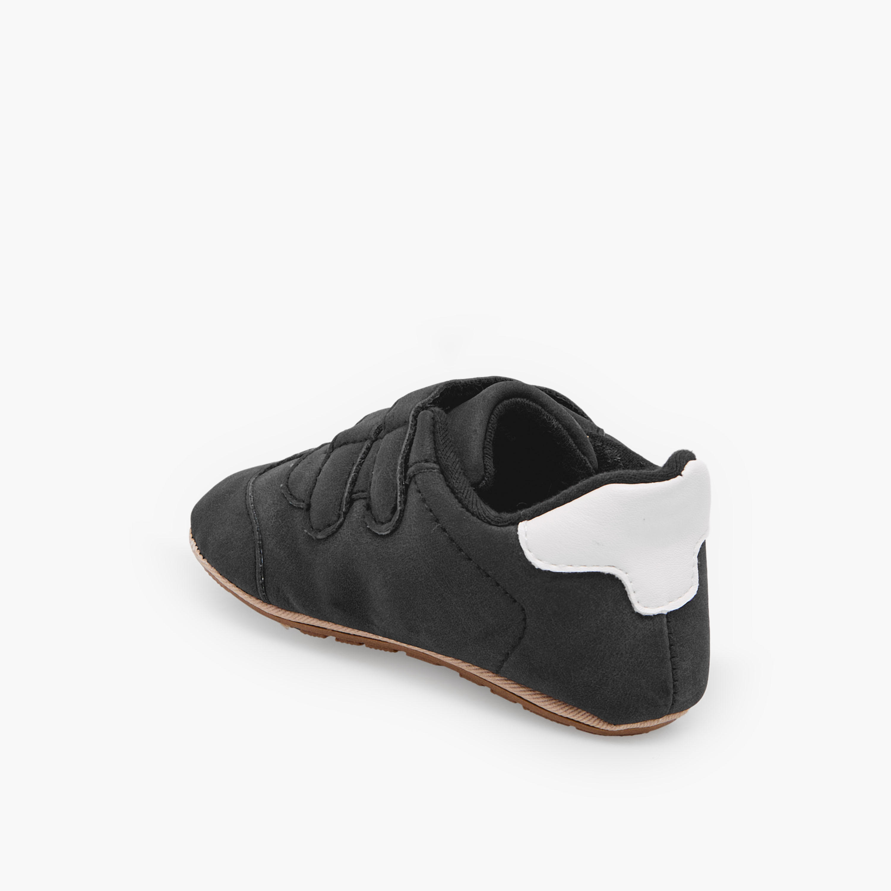 Barefeet Booties with Hook & Loop- Panelled-baby-boys-shoes-booties-image-5