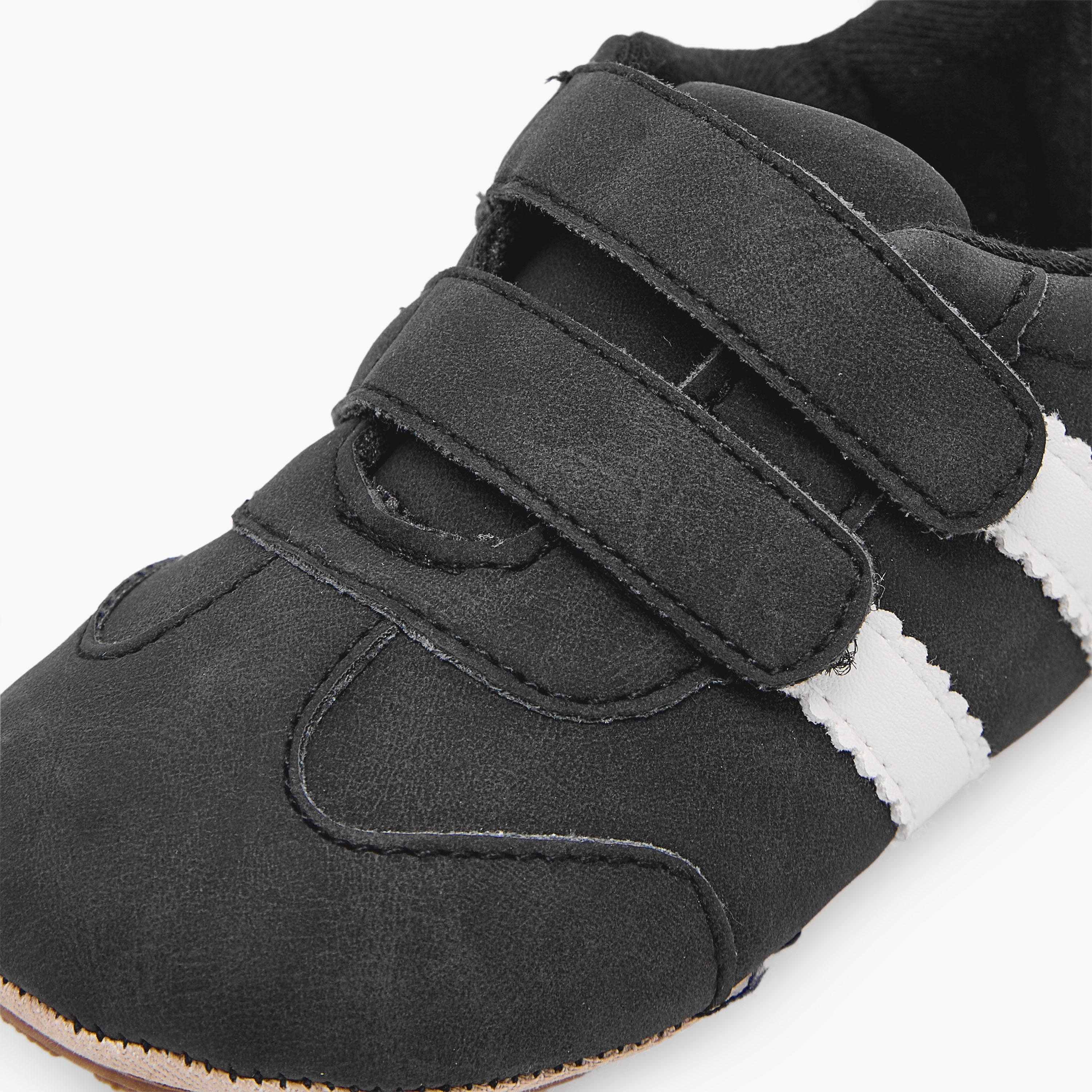 Barefeet Booties with Hook & Loop- Panelled-baby-boys-shoes-booties-image-7