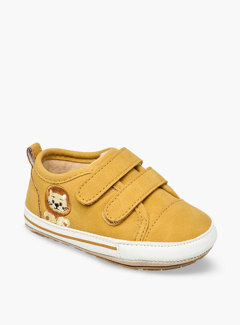 Barefeet Booties with Hook & Loop Closure, Embroidered-baby-boys-shoes-booties-image-2