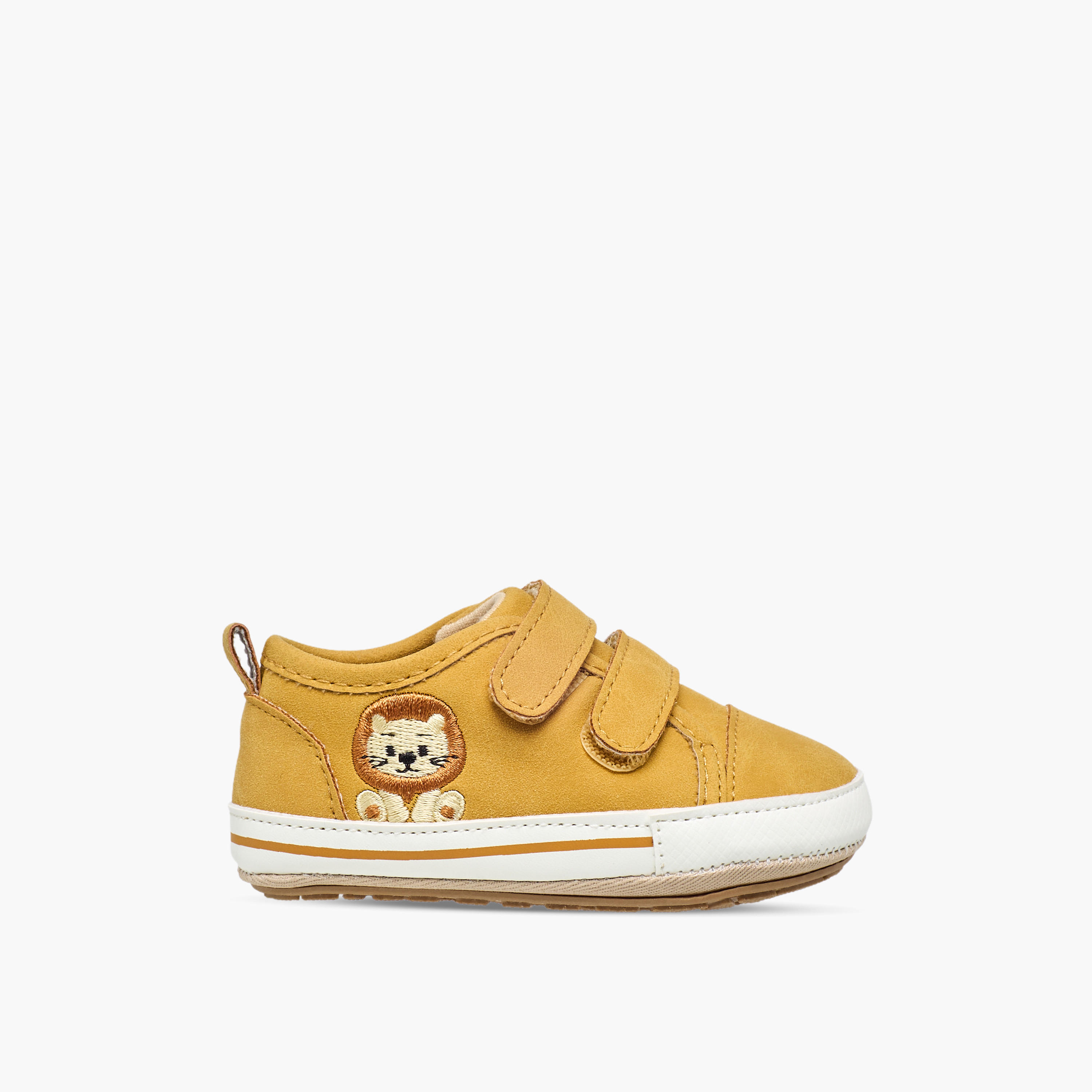Barefeet Booties with Hook & Loop Closure, Embroidered-baby-boys-shoes-booties-image-3