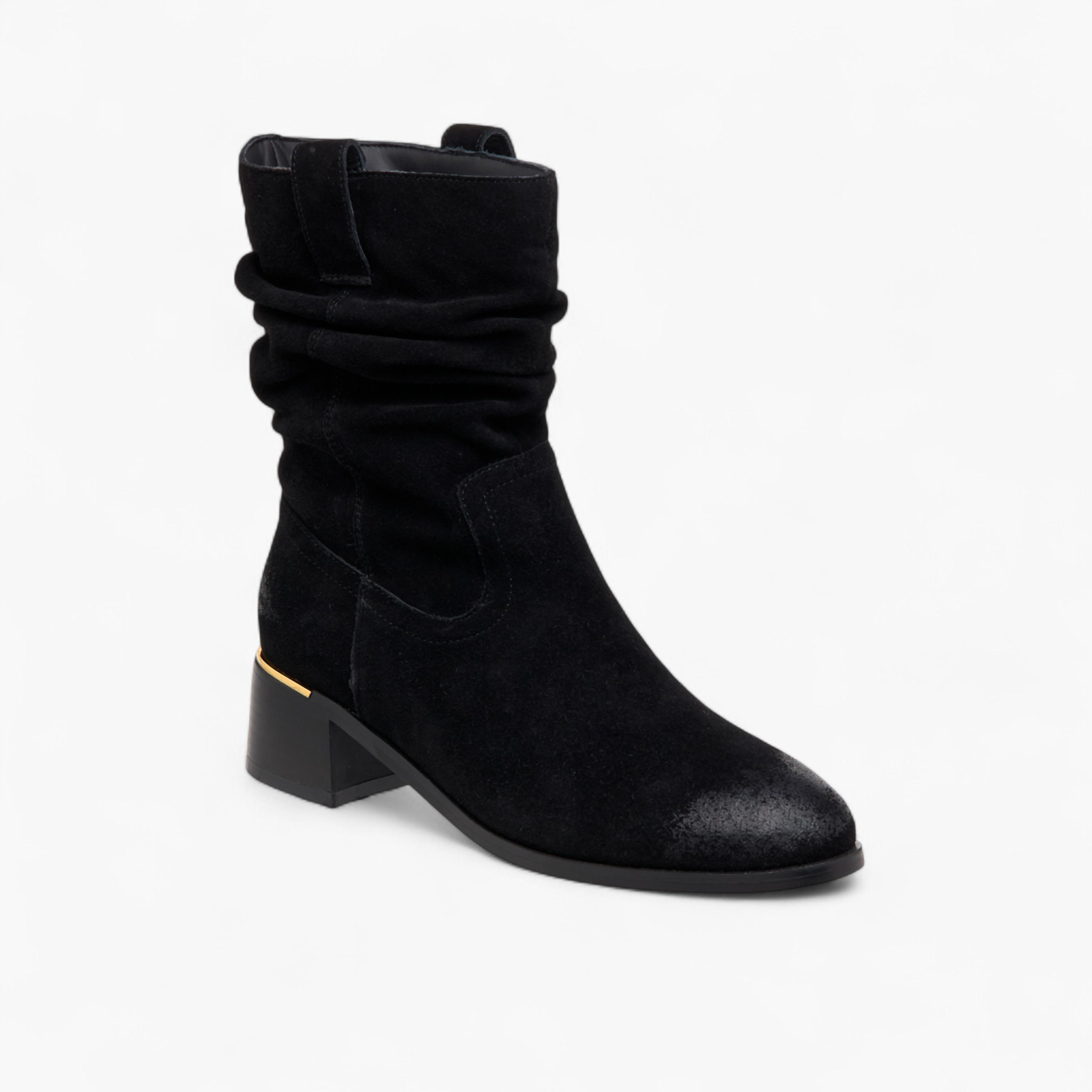 Celeste Women's Ruched Block Heel High Shaft Boots-women-shoes-boots-image-2