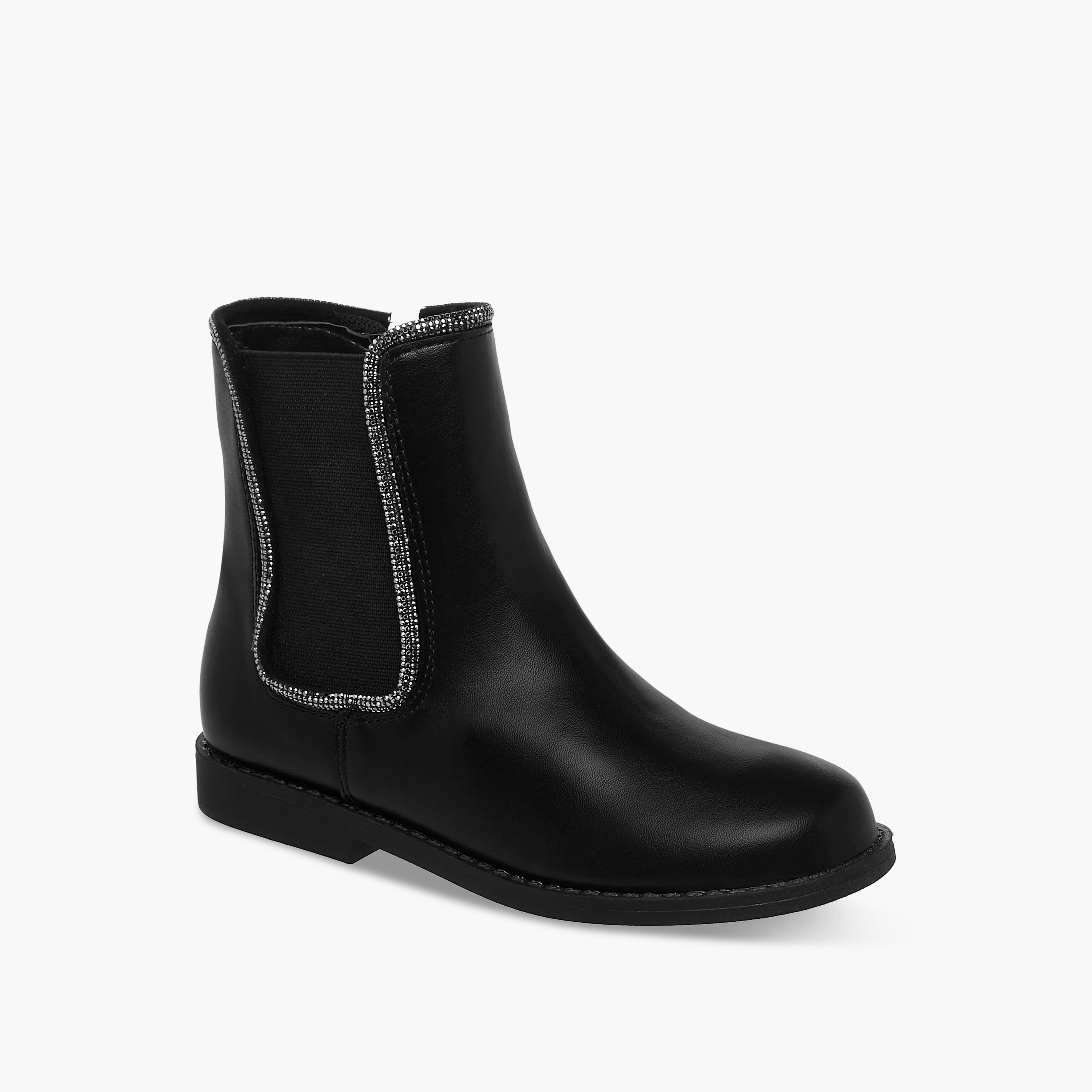 بوت برقبة عالية وتزيينات للبنات من سيليست-girls-shoes-boots-image-2