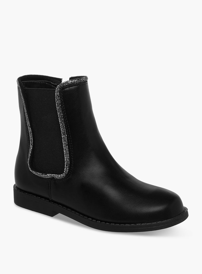 بوت برقبة عالية وتزيينات للبنات من سيليست-girls-shoes-boots-image-2