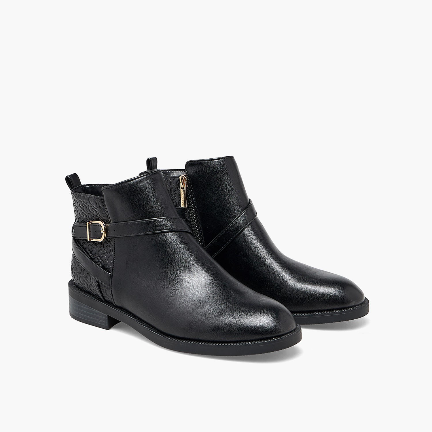 Celeste Women Monogram Print Ankle Boots-women-shoes-boots-image-1