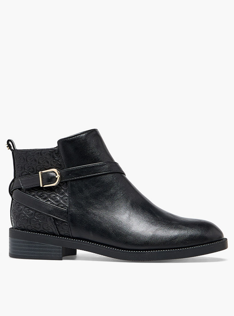 Celeste Women Monogram Print Ankle Boots-women-shoes-boots-image-3