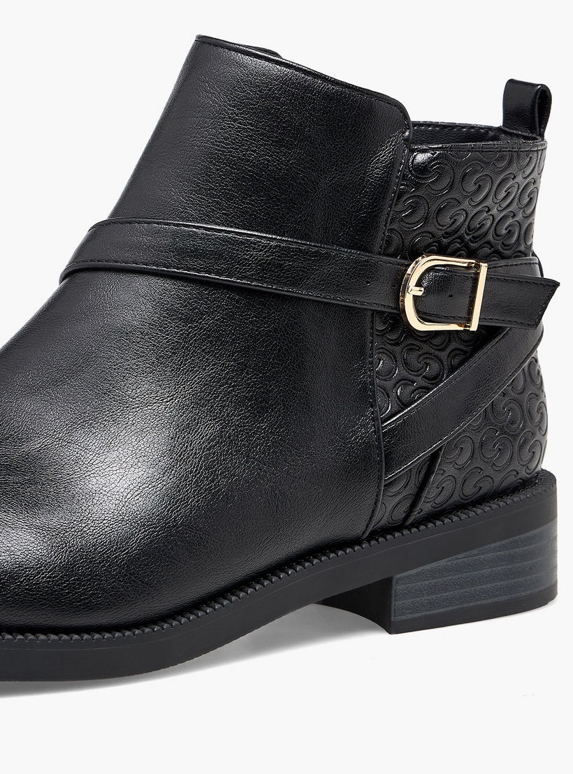 Celeste Women Monogram Print Ankle Boots-women-shoes-boots-image-4