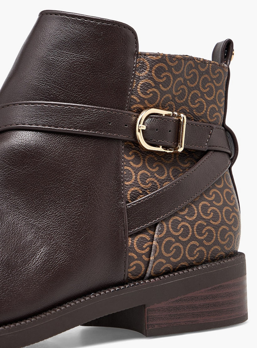 Celeste Women Monogram Print Ankle Boots-women-shoes-boots-image-4
