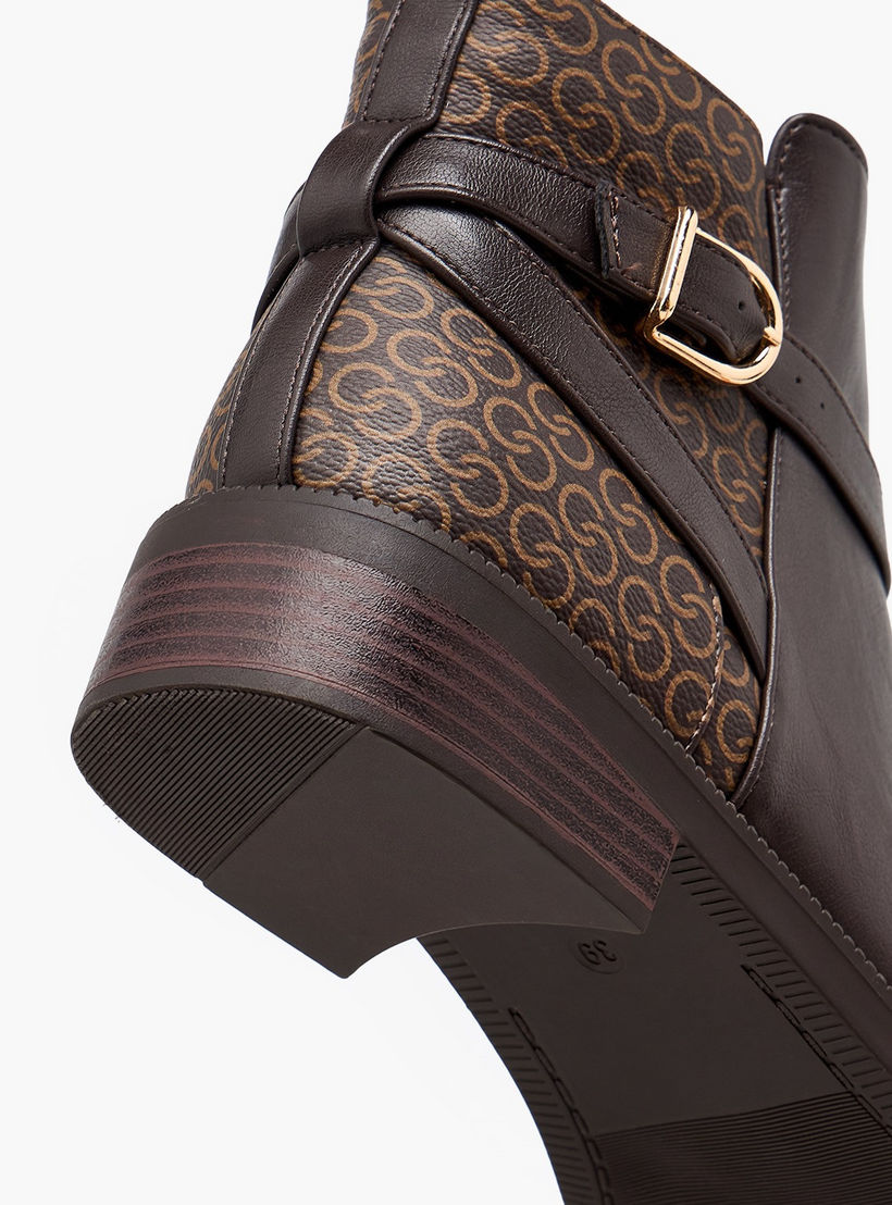 Celeste Women Monogram Print Ankle Boots-women-shoes-boots-image-5