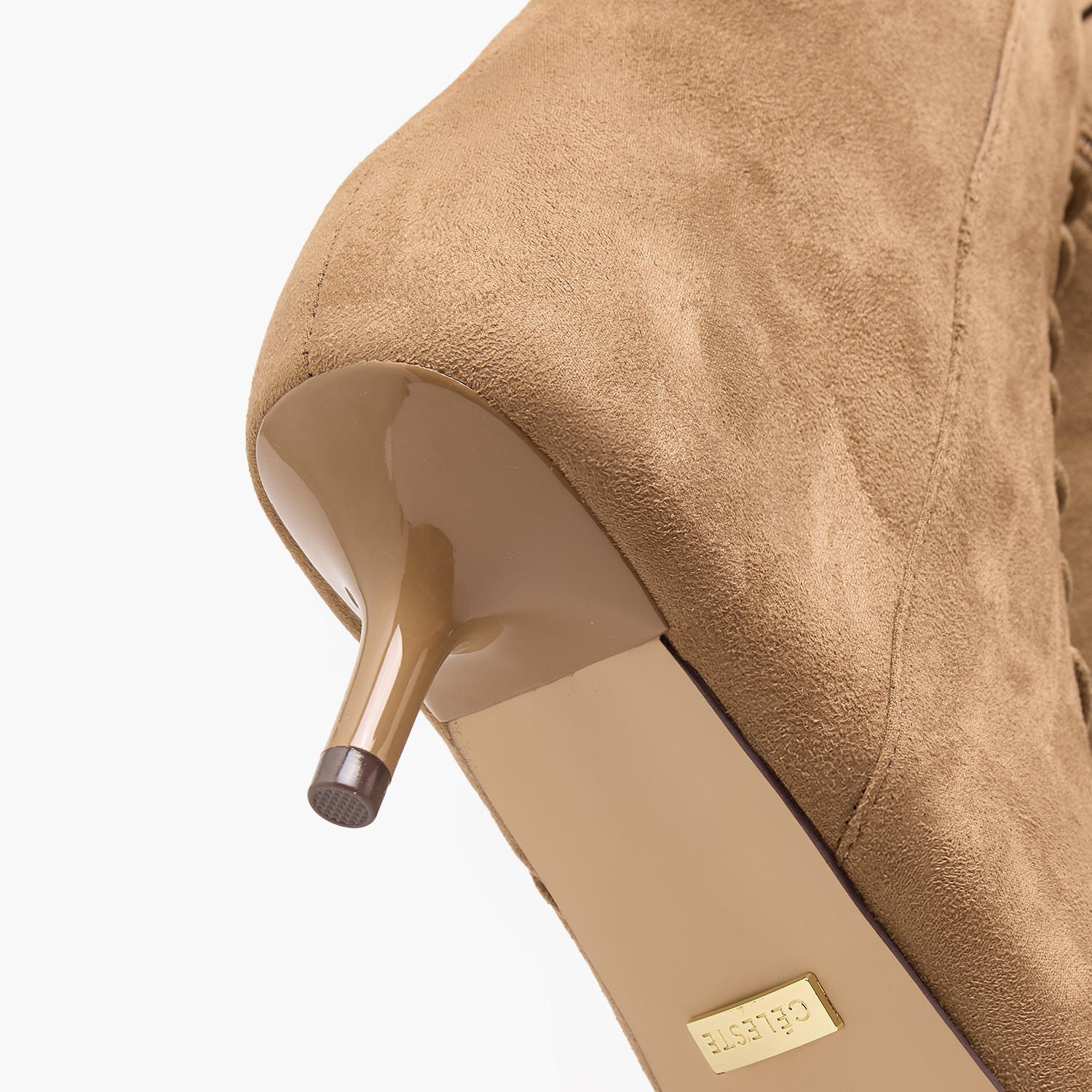 بوت بطول الكاحل وكعب صغير ورباط إغلاق للنساء من سيليست-women-shoes-boots-image-6