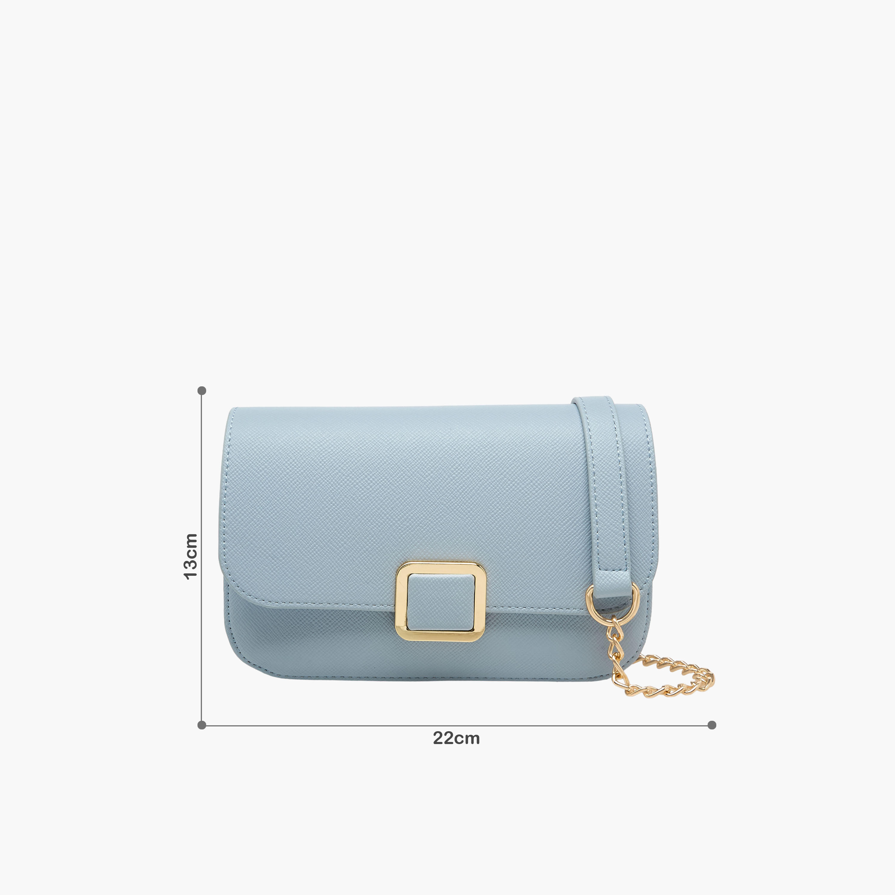 شنطة كروسبودي بارزة الملمس بحزام سلسلة قابل للفصل من فلورا بيلا-women-bagsandwallets-handbags-image-2