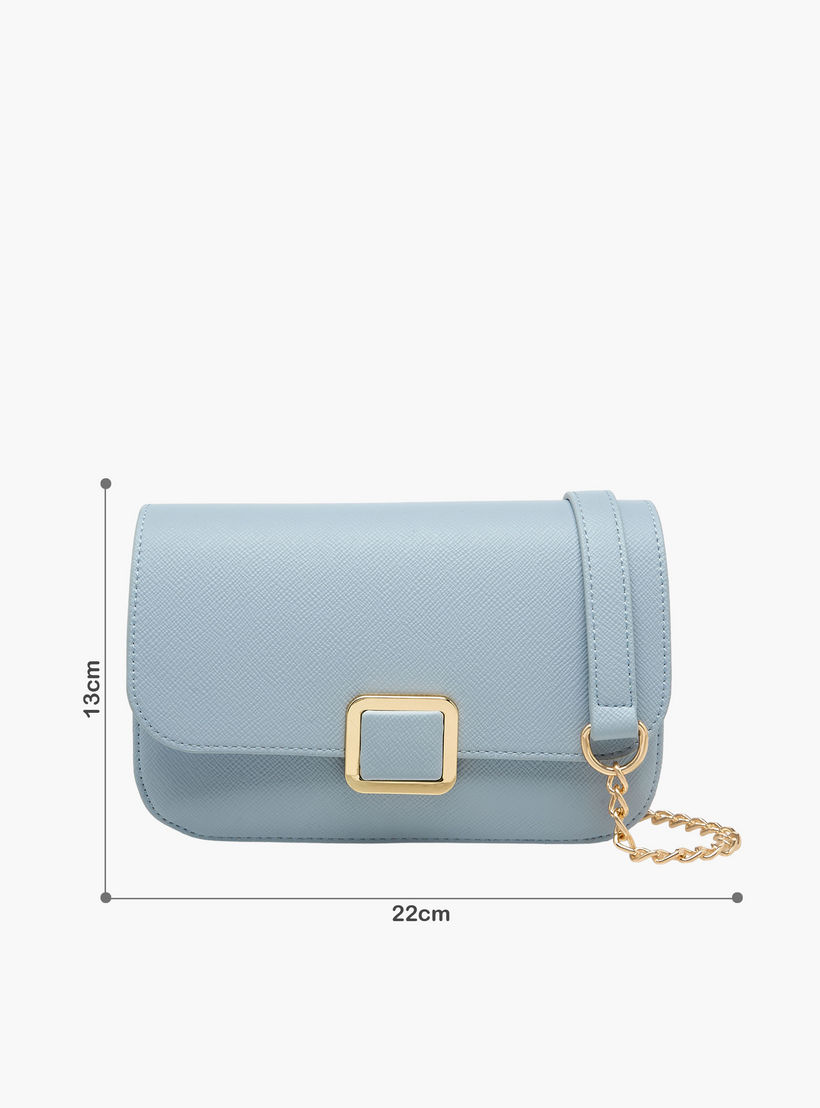 شنطة كروسبودي بارزة الملمس بحزام سلسلة قابل للفصل من فلورا بيلا-women-bagsandwallets-handbags-image-2