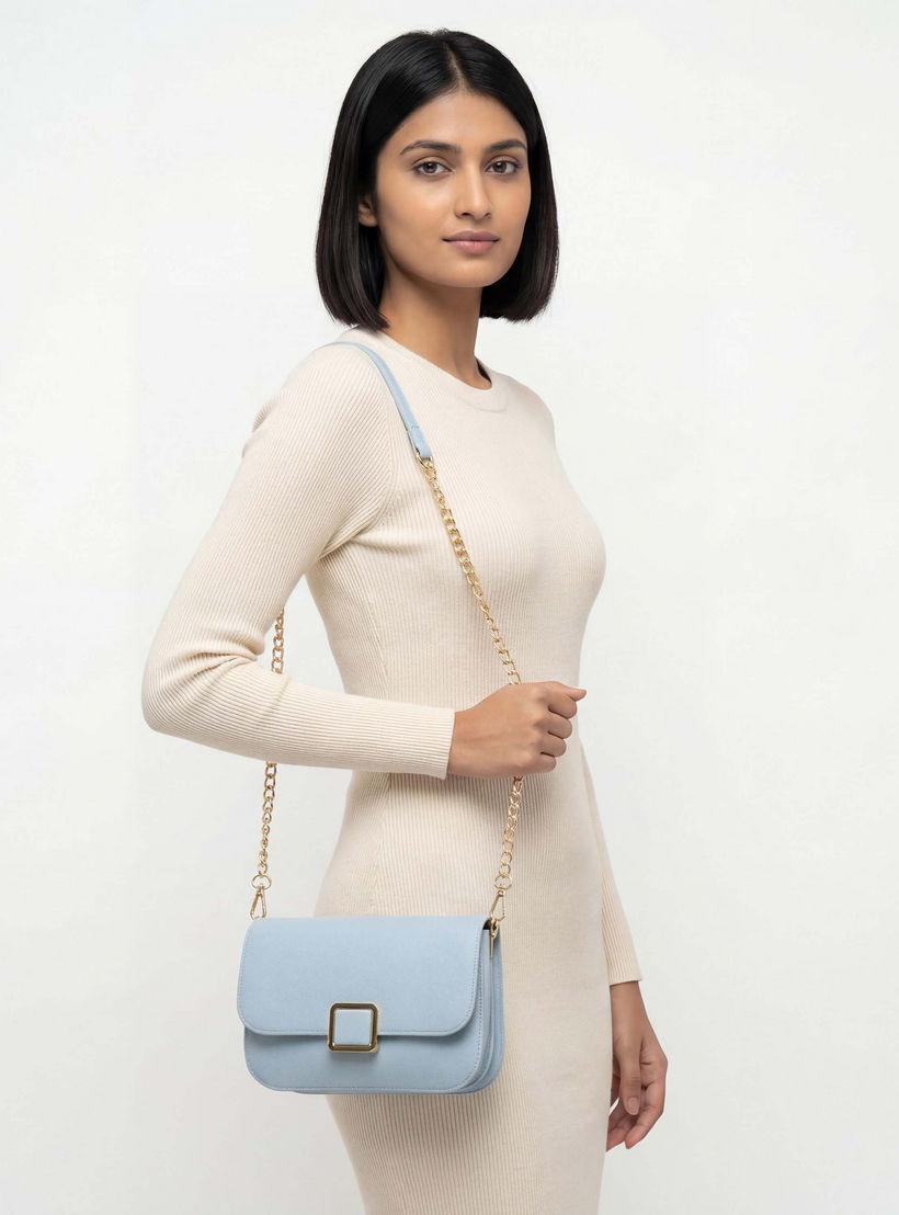شنطة كروسبودي بارزة الملمس بحزام سلسلة قابل للفصل من فلورا بيلا-women-bagsandwallets-handbags-image-3