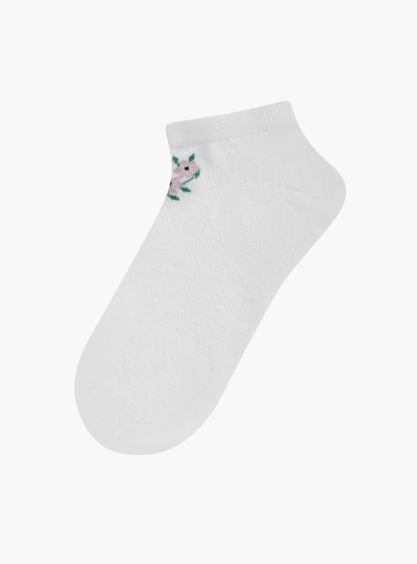 Flora Bella Assorted Ankle Length Socks - Set of 5-women-socksandstockings-image-2