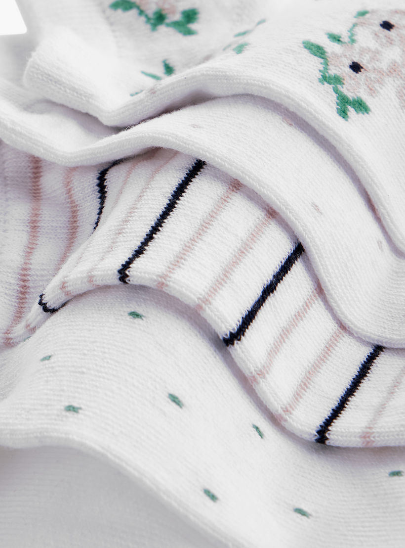 Flora Bella Assorted Ankle Length Socks - Set of 5-women-socksandstockings-image-4