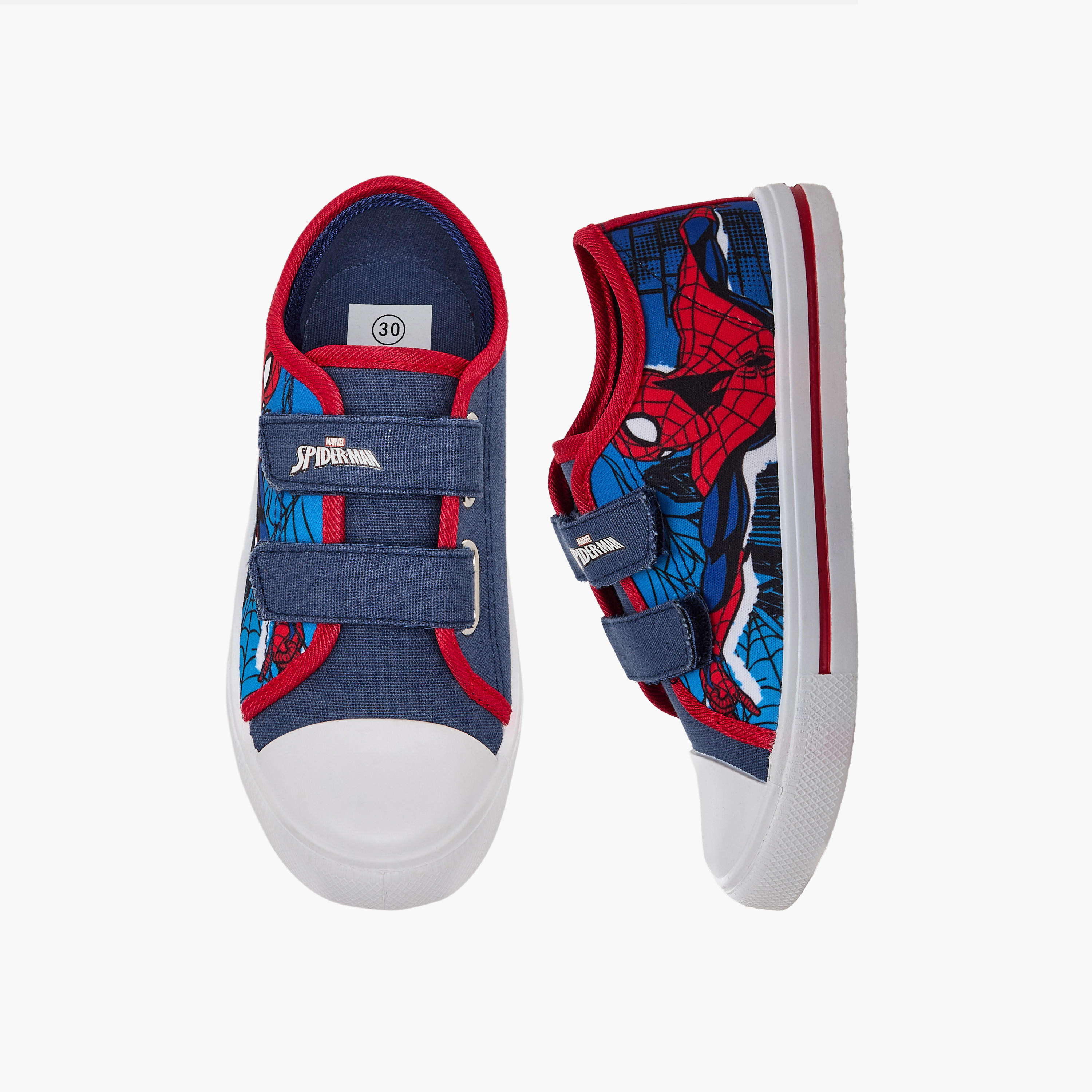 Marvel Boys Spider-Man Print Hook & Loop Ankle Sneakers-boys-shoes-sneakers-image-1