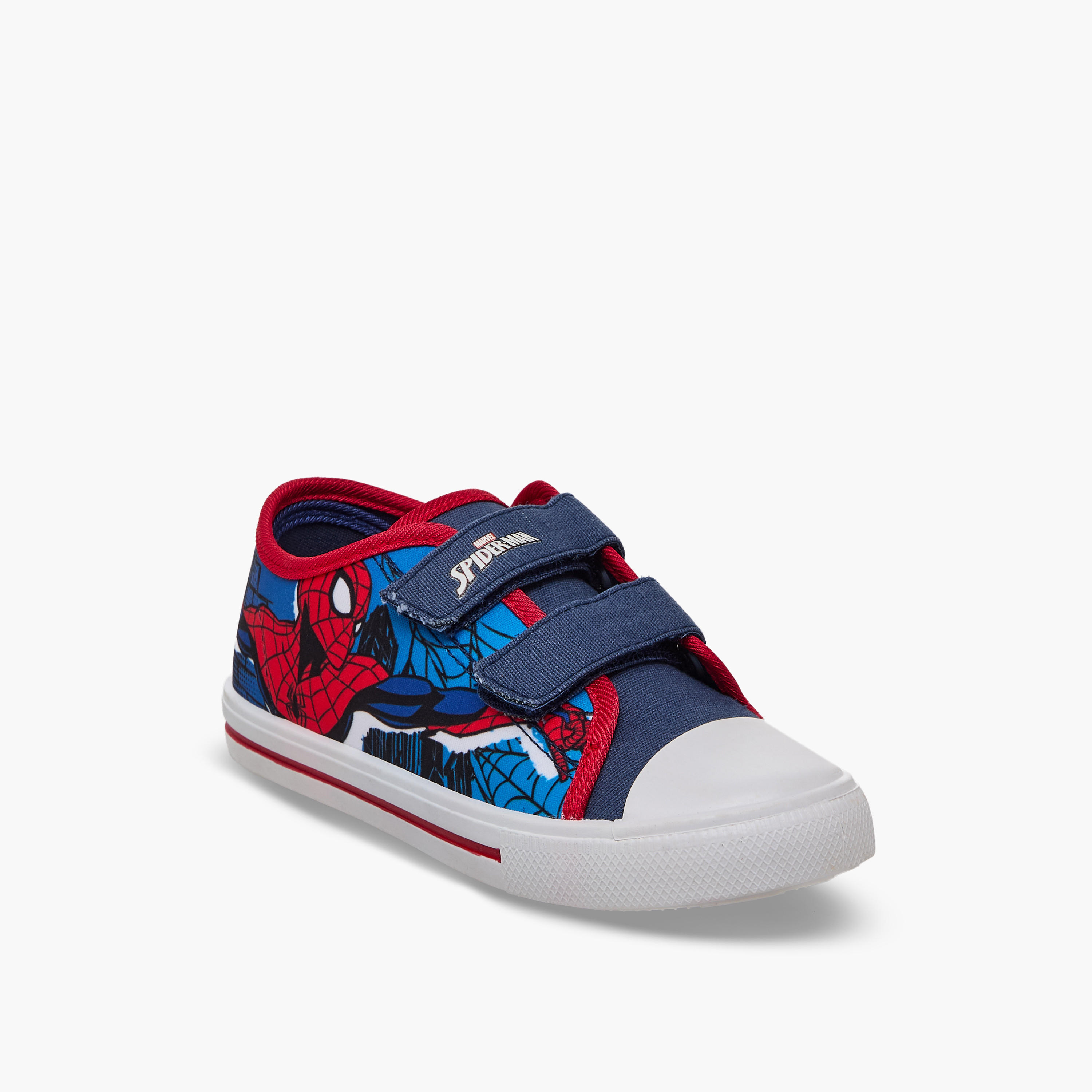 Marvel Boys Spider-Man Print Hook & Loop Ankle Sneakers-boys-shoes-sneakers-image-2