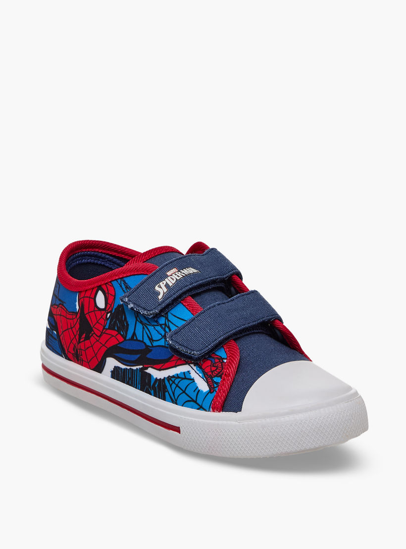Marvel Boys Spider-Man Print Hook & Loop Ankle Sneakers-boys-shoes-sneakers-image-2