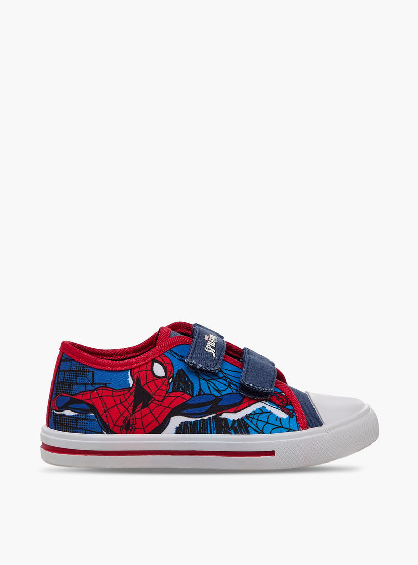 Marvel Boys Spider-Man Print Hook & Loop Ankle Sneakers-boys-shoes-sneakers-image-3