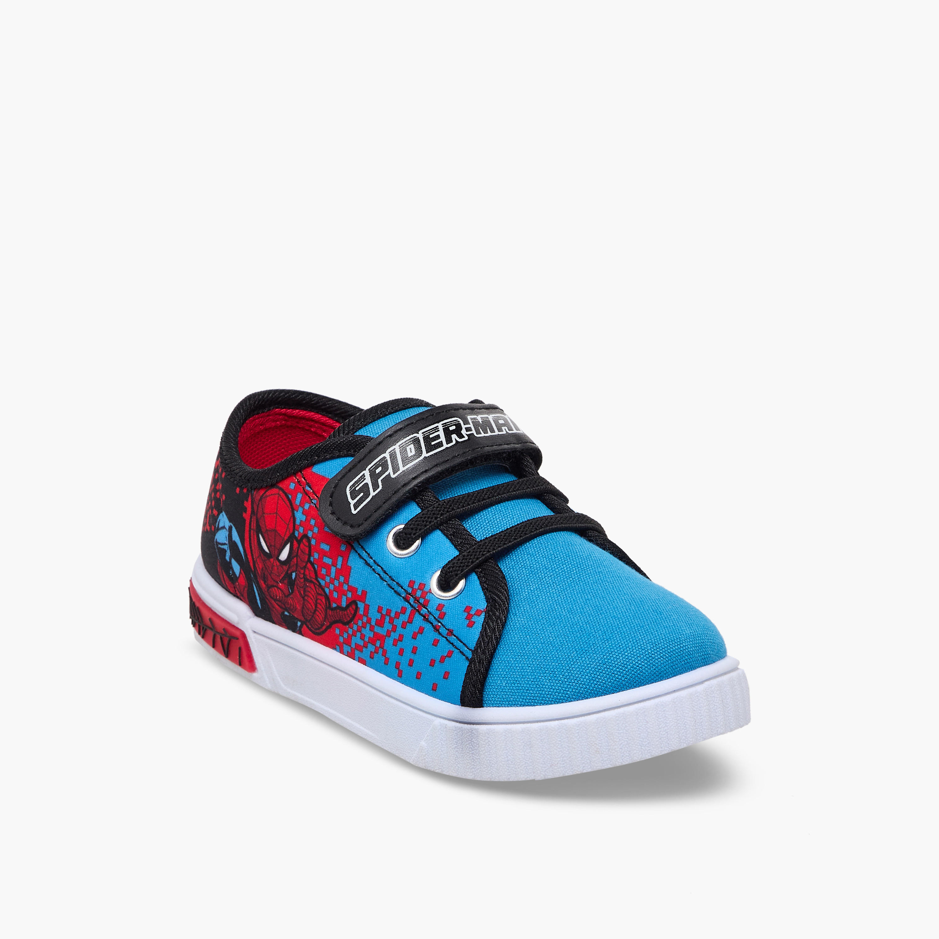 Marvel Boys Spider-Man Print Hook & Loop Ankle Sneakers-boys-shoes-sneakers-image-2