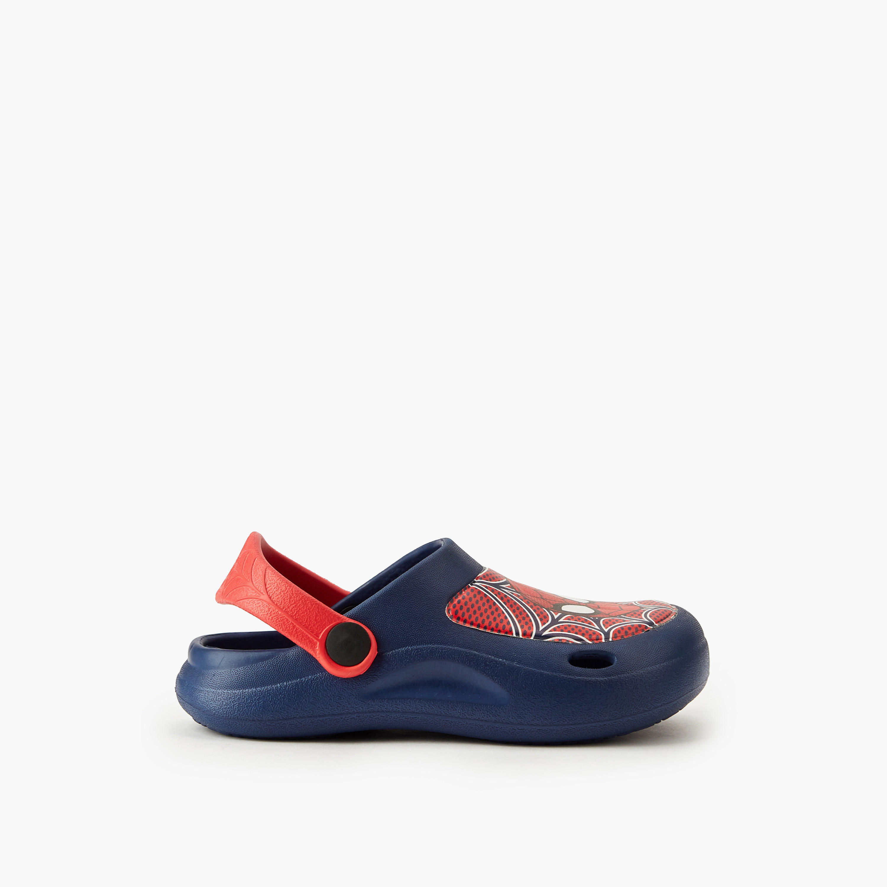 Spider-Man Boys Printed Clogs with Backstrap-boys-shoes-sandals-image-2