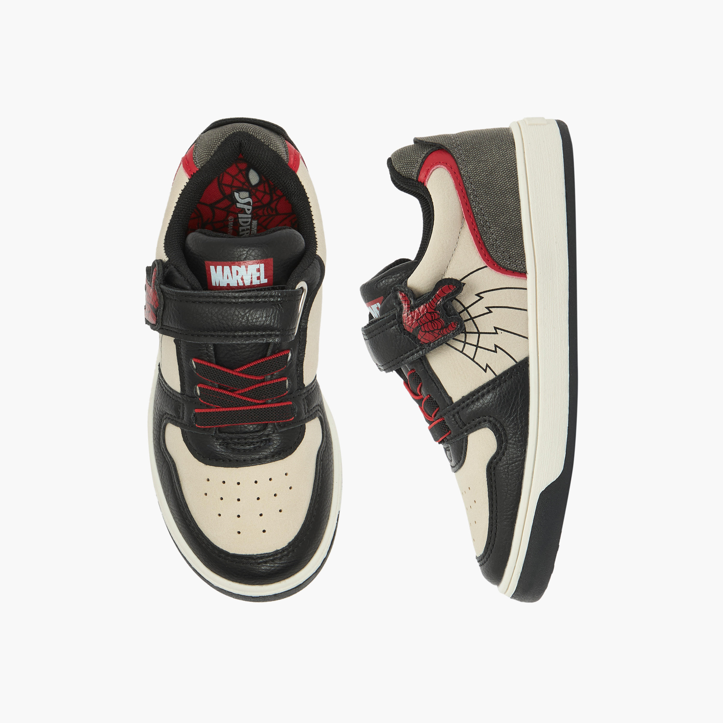 Marvel Boys Spider-Man Hook & Loop Ankle Sneakers-boys-shoes-sneakers-image-1