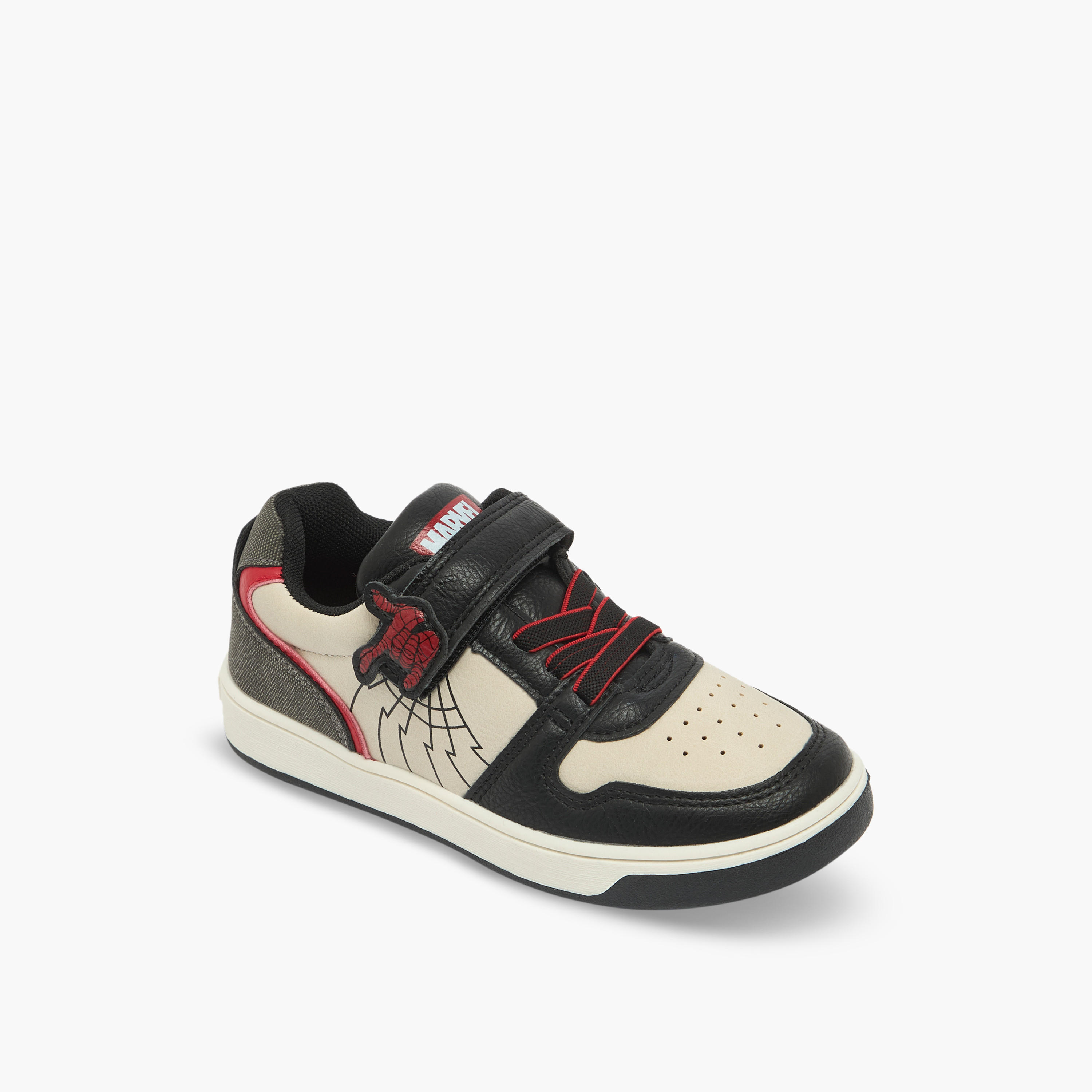 Marvel Boys Spider-Man Hook & Loop Ankle Sneakers-boys-shoes-sneakers-image-2