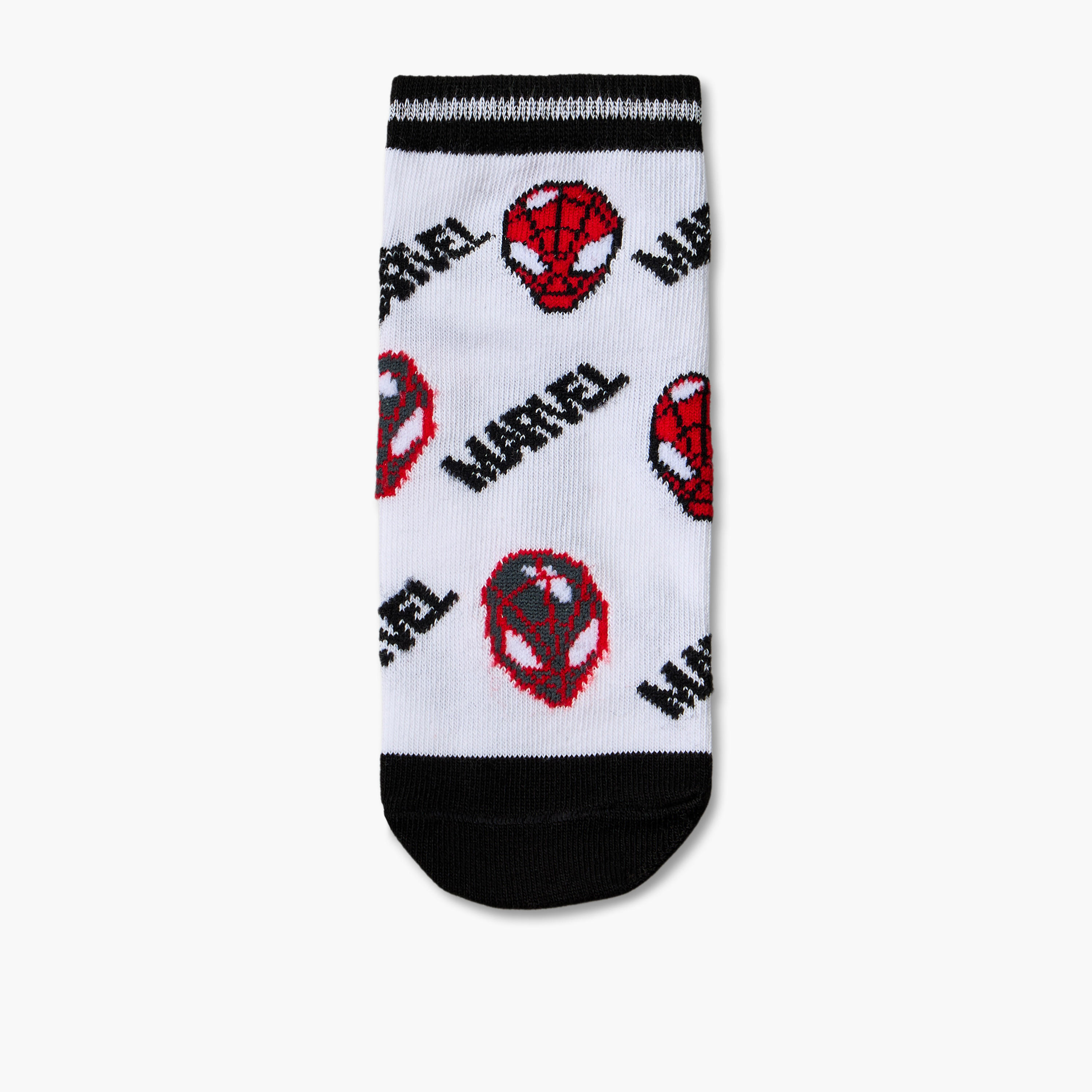 Pack of 5 Marvel Ankle Length Boys Socks with Spider-Man Print-boys-accessories-socks-image-2