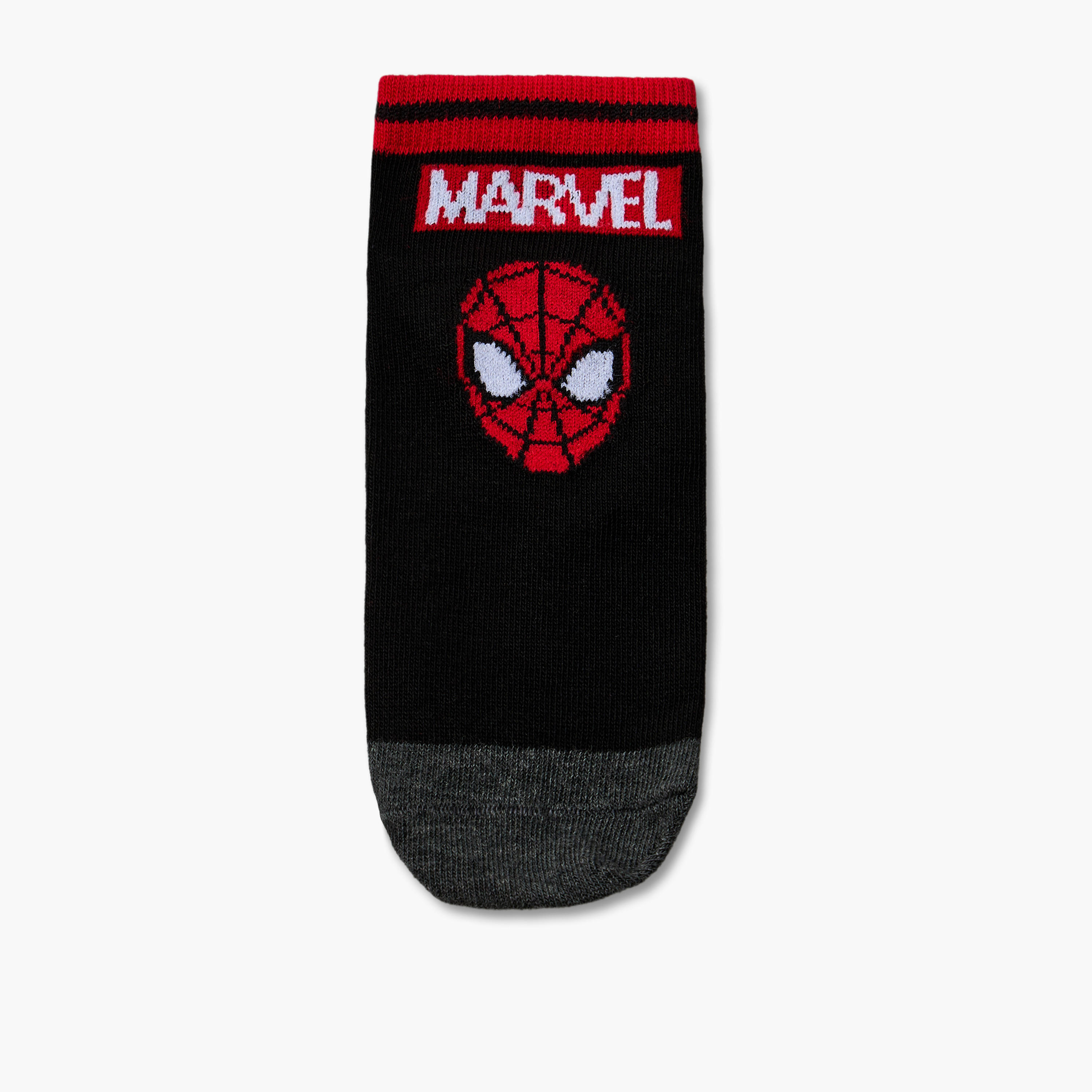 Pack of 5 Marvel Ankle Length Boys Socks with Spider-Man Print-boys-accessories-socks-image-4